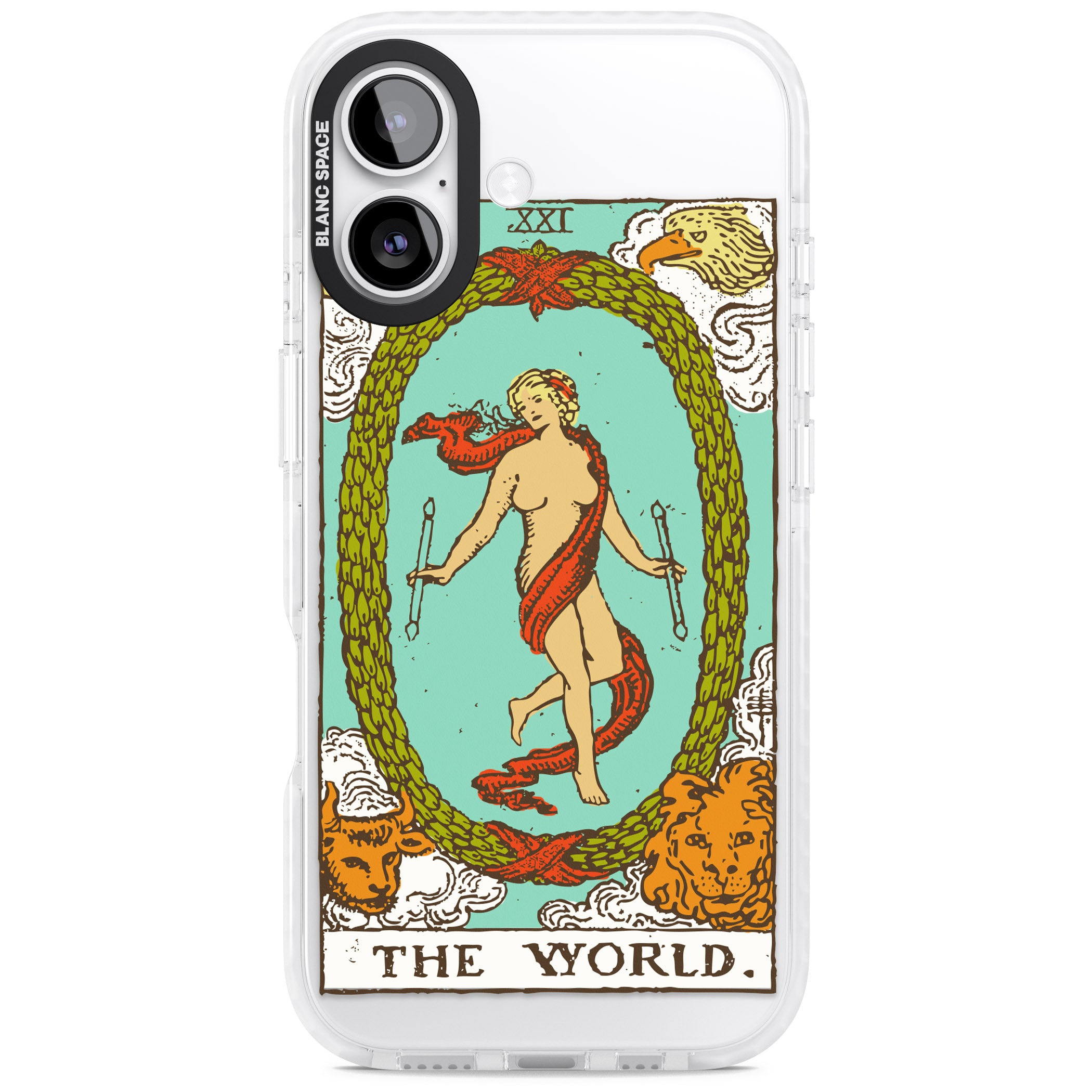 Personalised The World Tarot Card (Color) iPhone 17 Impact Clear Phone Case