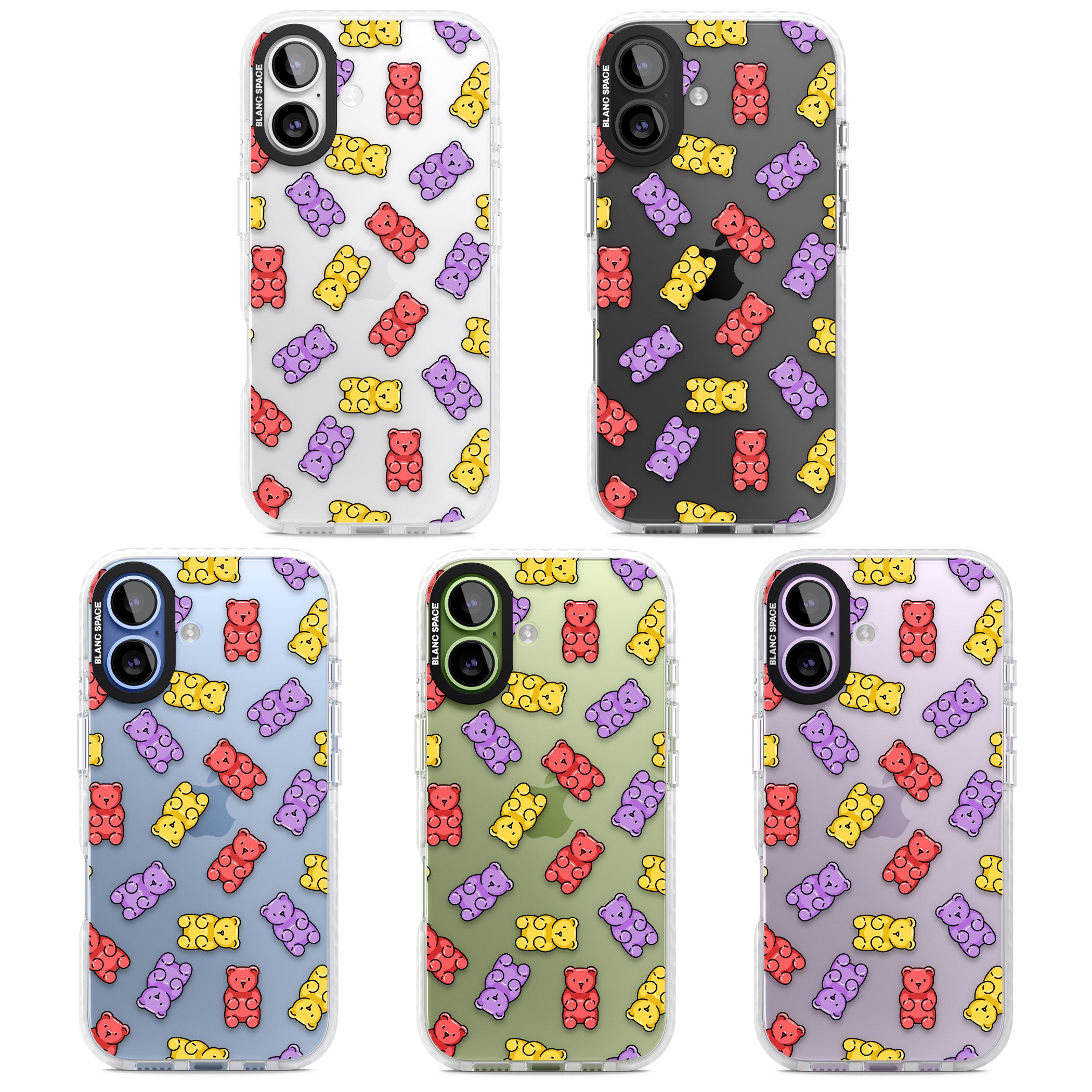 Gummy Bear Pattern iPhone 17 Impact Clear Phone Case APT Impact Protection