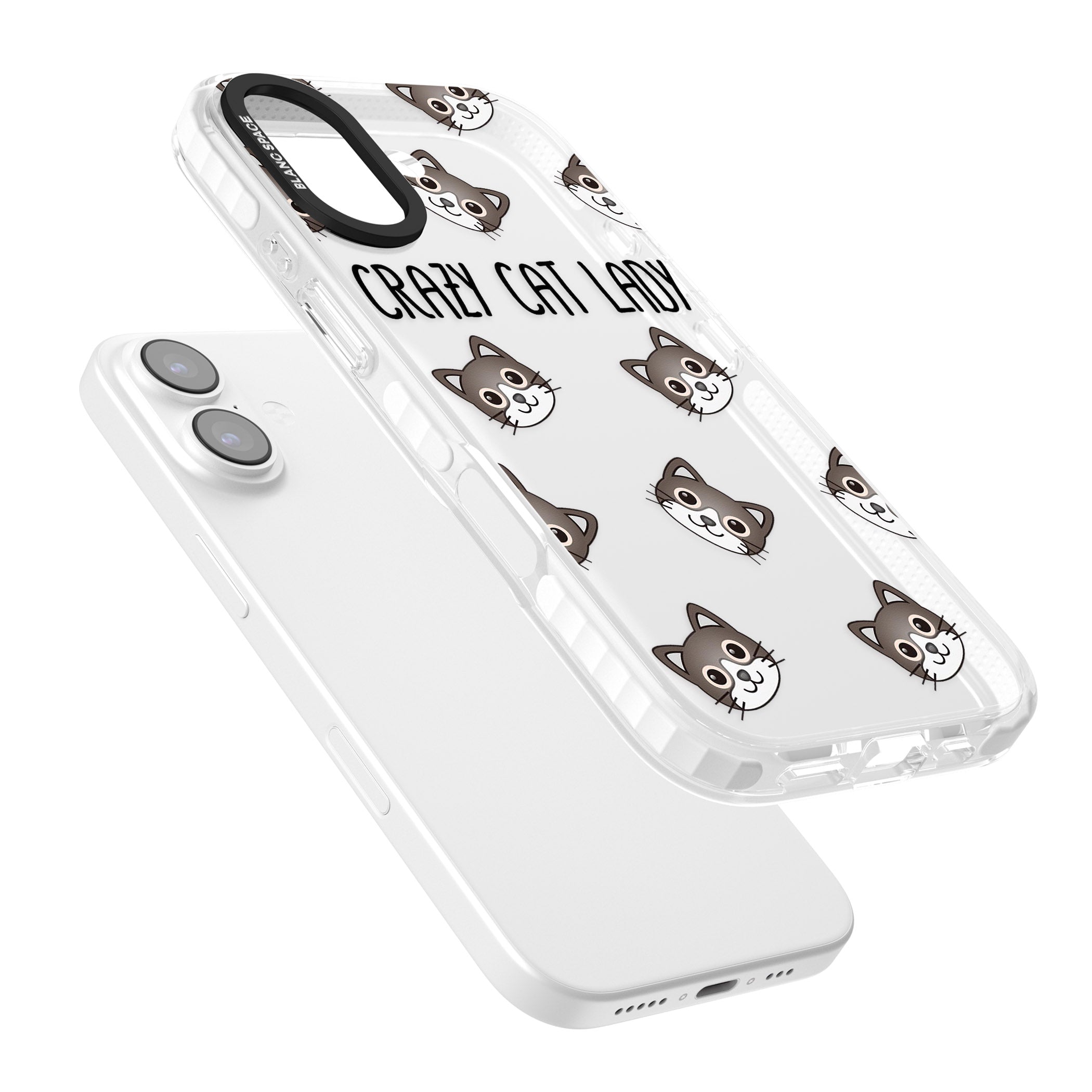 Crazy Cat Lady iPhone 17 Impact Clear Phone Case Colours