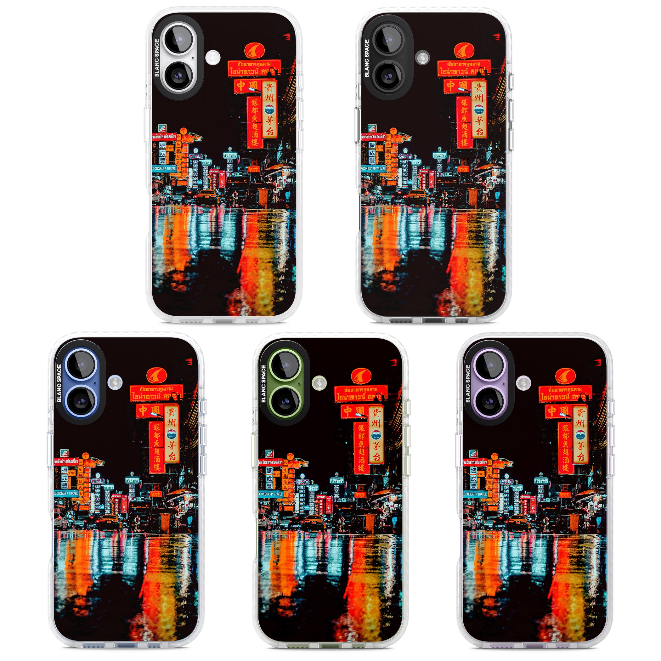 Neon City iPhone 17 Impact Clear Phone Case APT Impact Protection