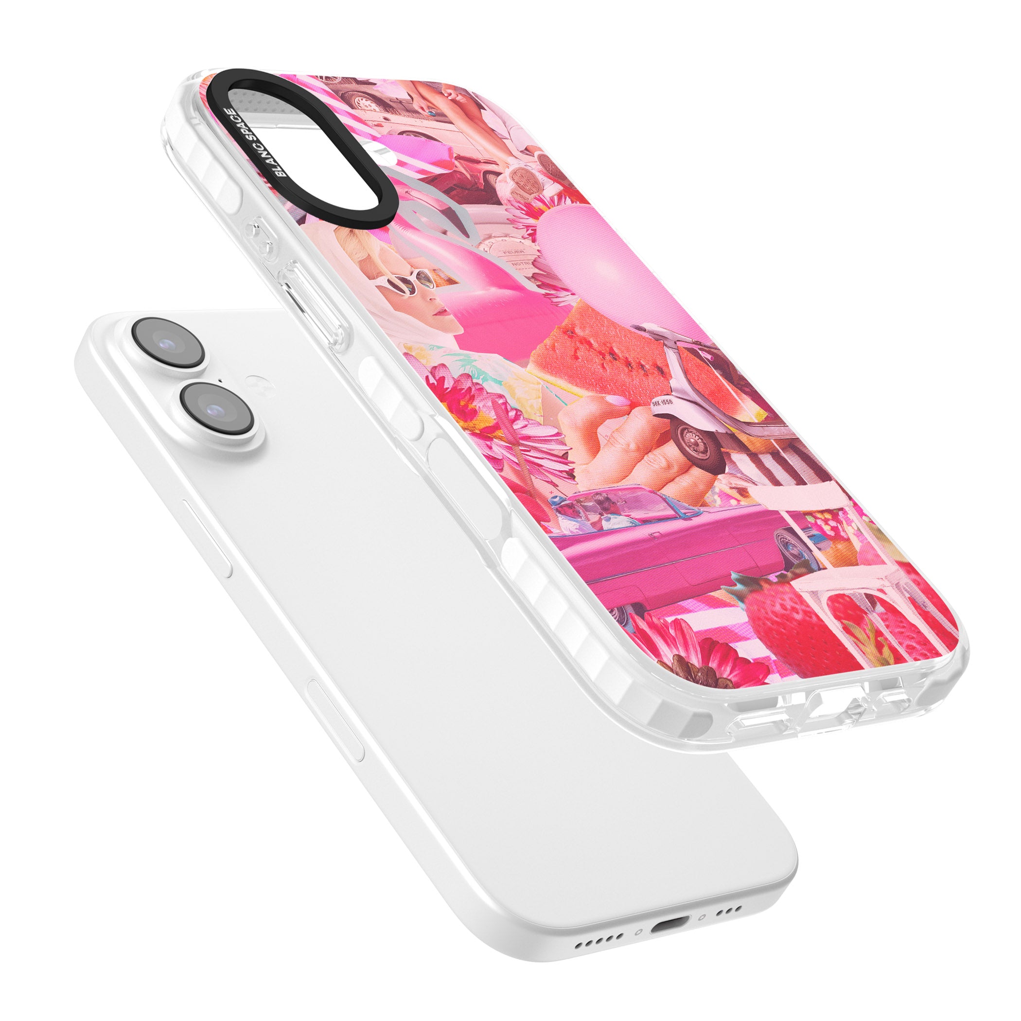 Retro Pink Glamour iPhone 17 Impact Clear Phone Case Colours