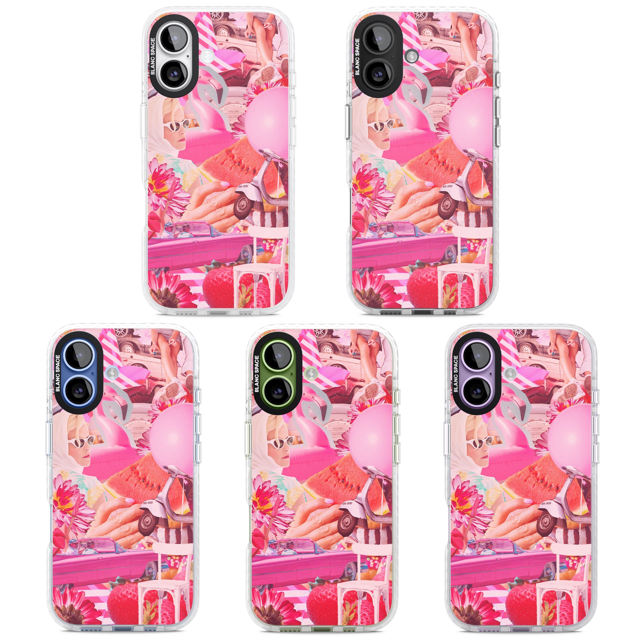 Retro Pink Glamour iPhone 17 Impact Clear Phone Case APT Impact Protection