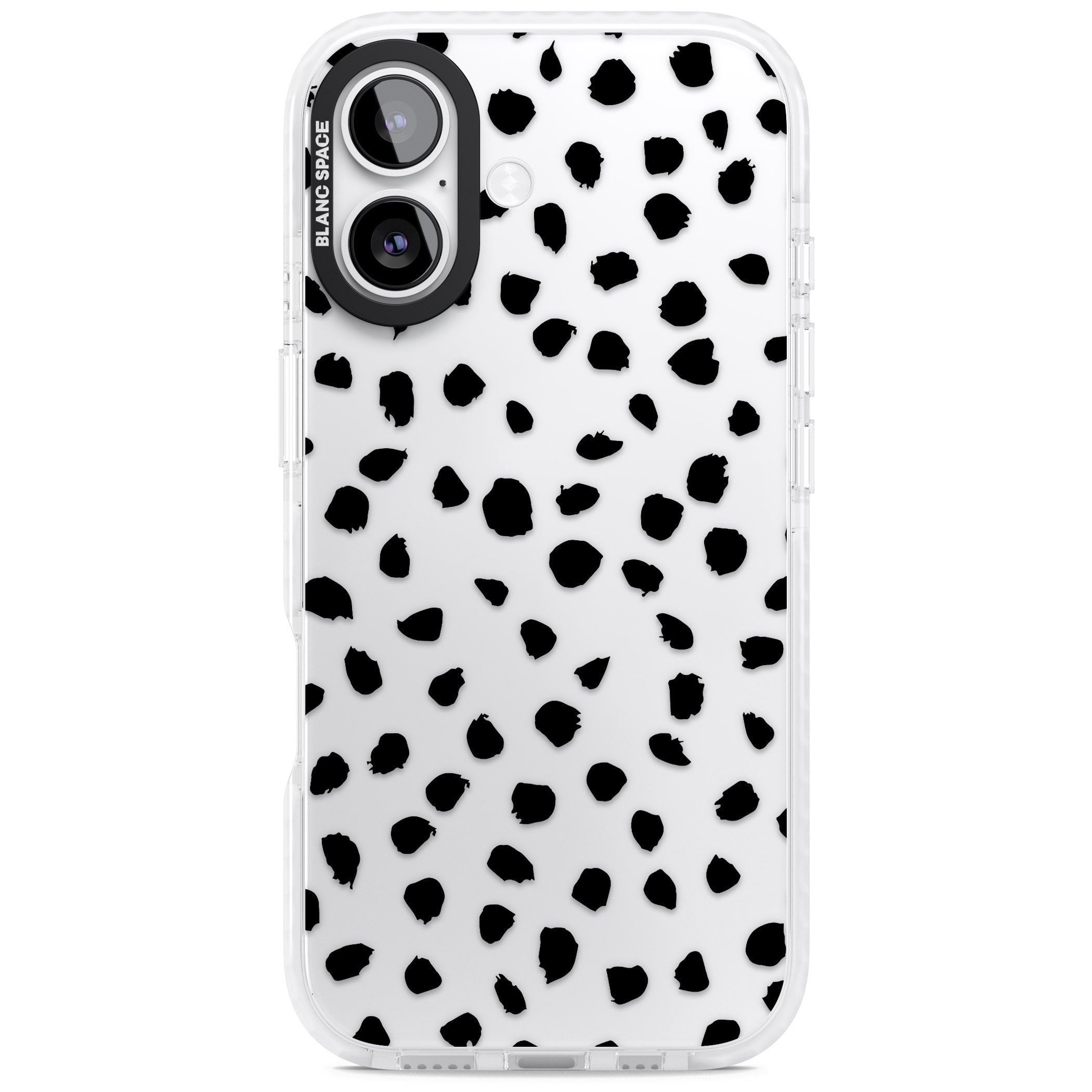 Black Dalmatian Polka Dot iPhone 17 Impact Clear Phone Case