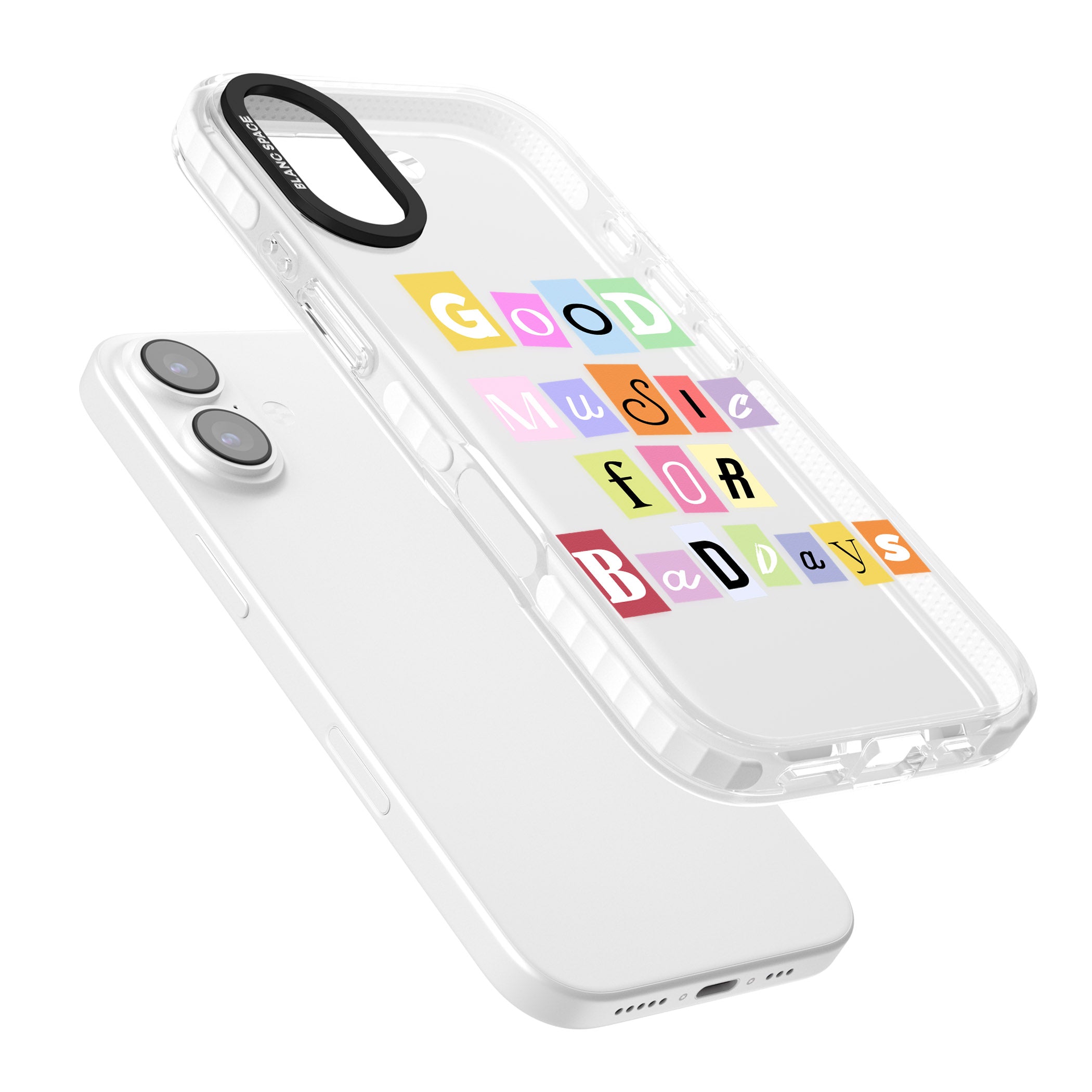 Good Music For Bad Days iPhone 17 Impact Clear Phone Case Colours