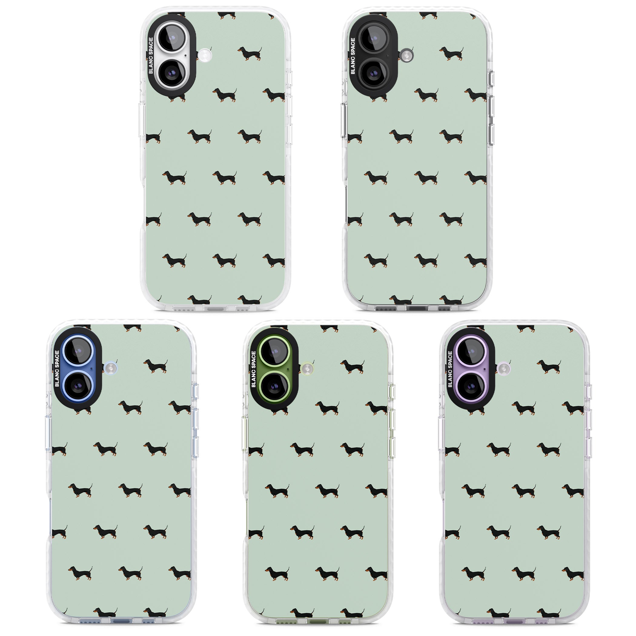 Dachshund Dog Pattern iPhone 17 Impact Clear Phone Case APT Impact Protection