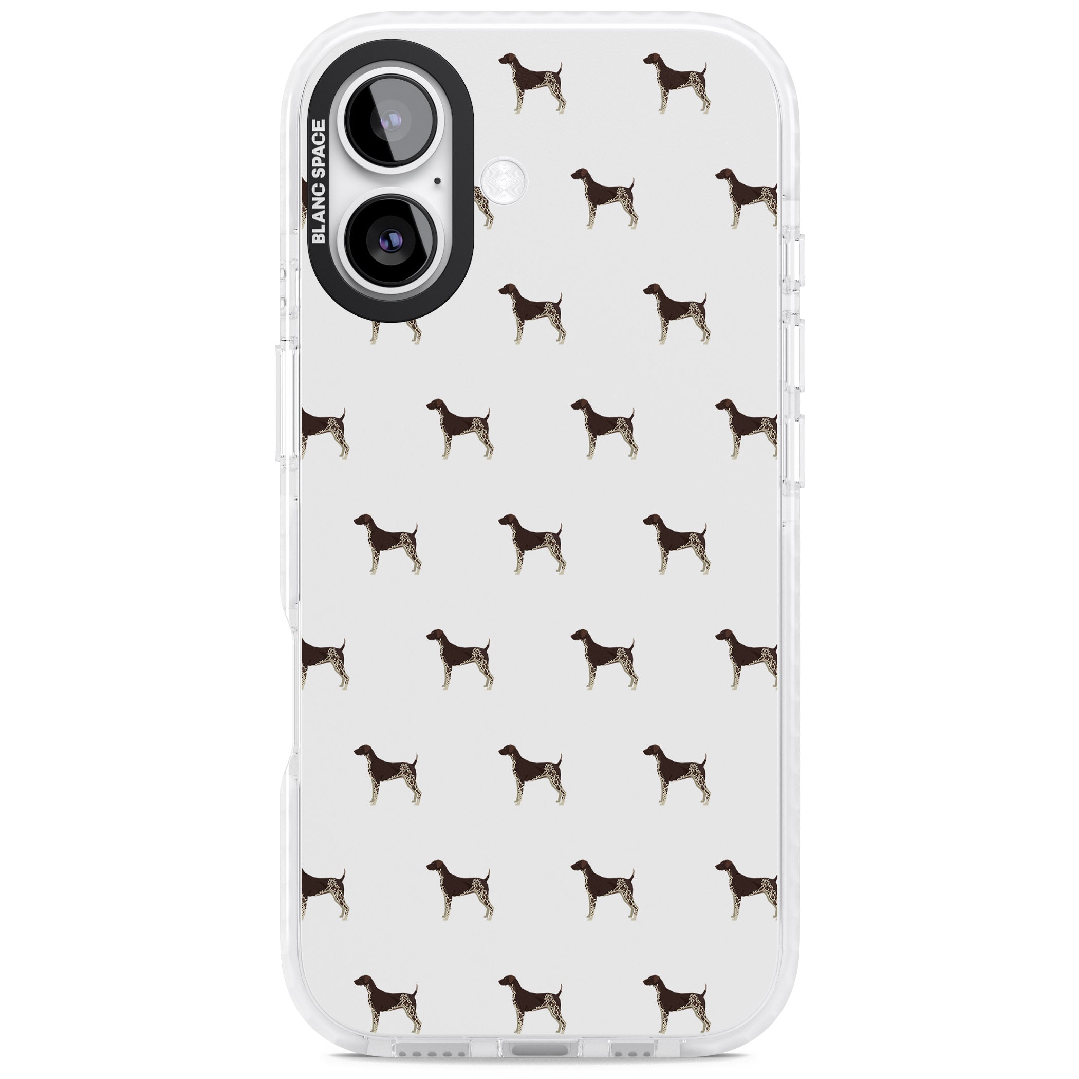 German Shorthaired Pointer Pattern iPhone 17 Impact Clear Phone Case