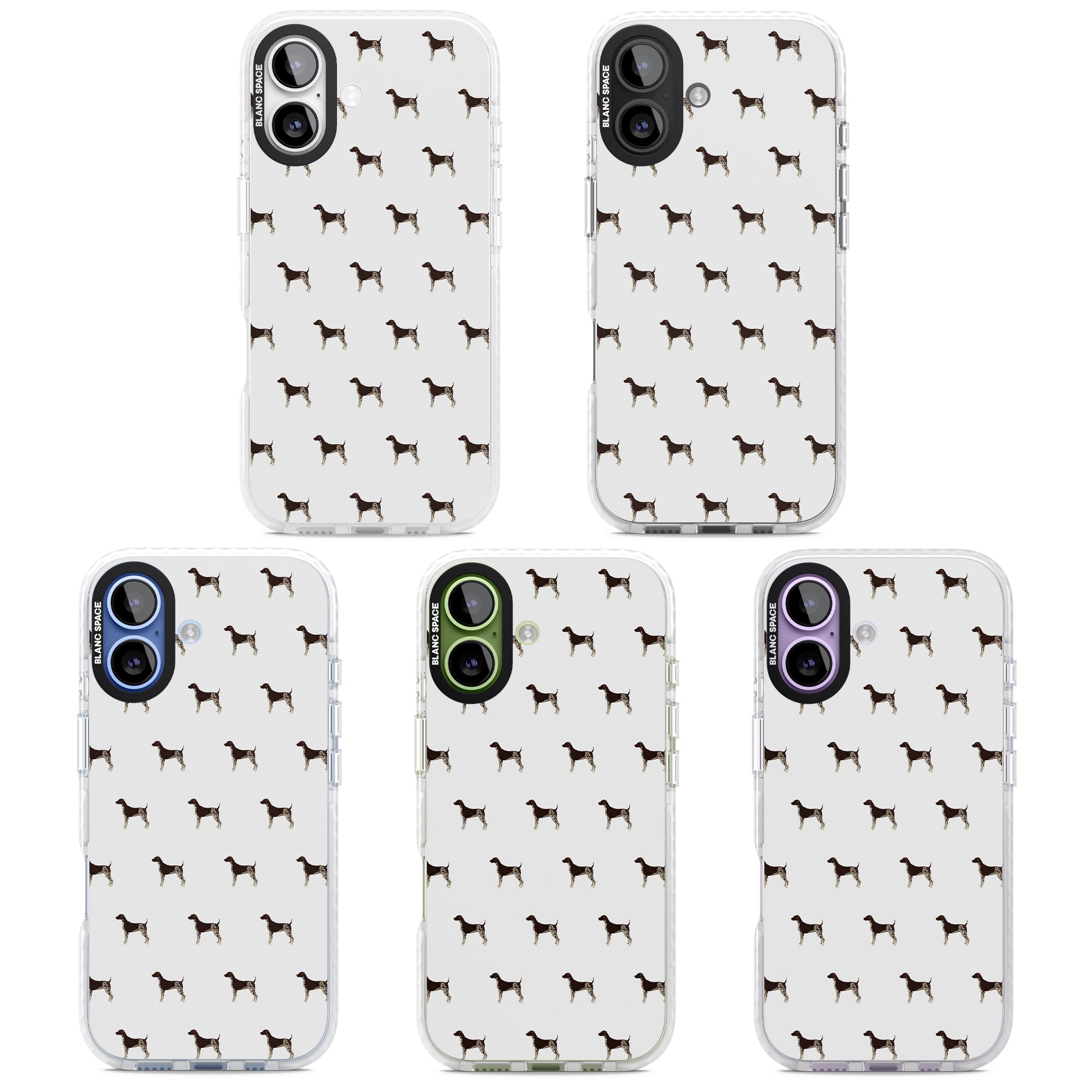 German Shorthaired Pointer Pattern iPhone 17 Impact Clear Phone Case APT Impact Protection