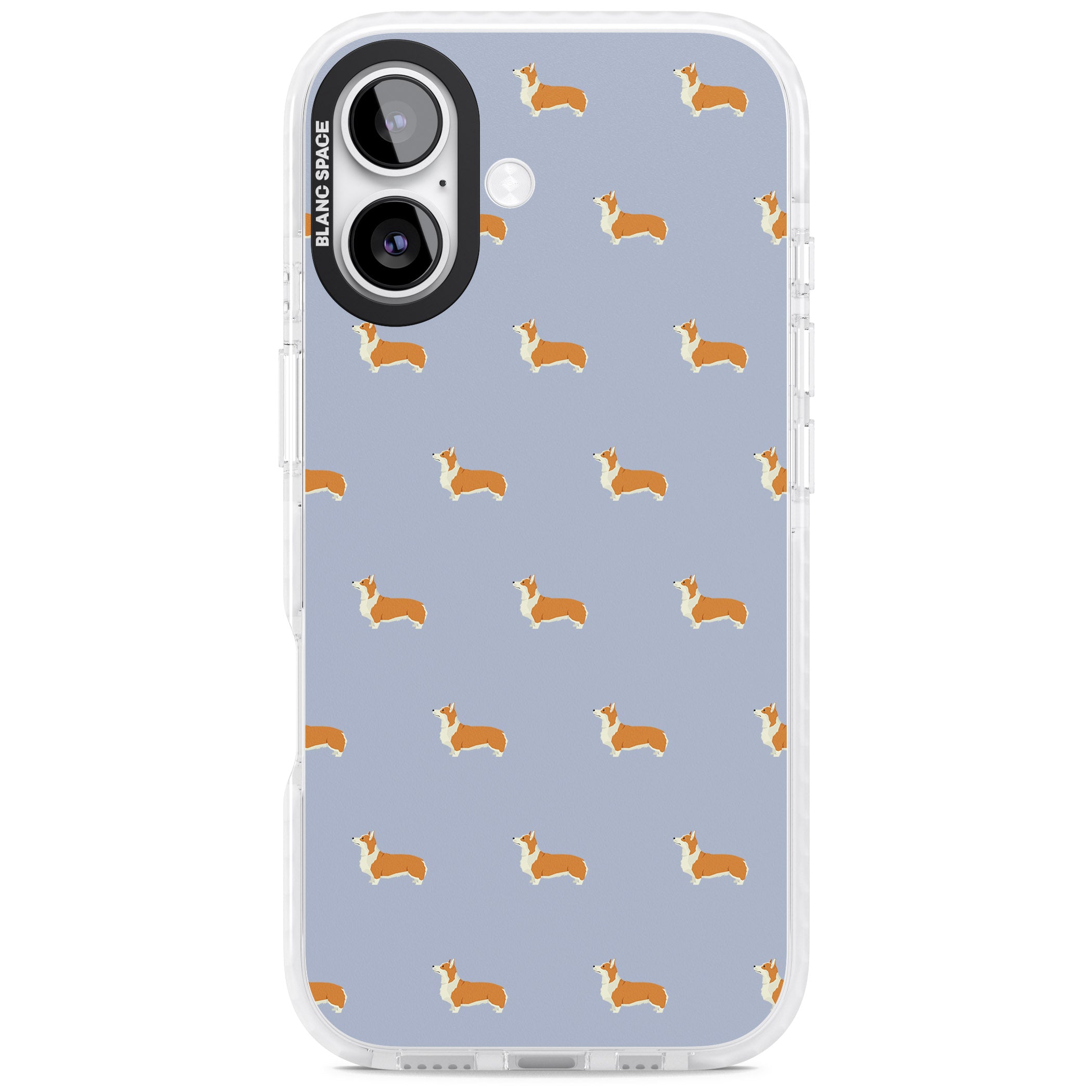 Corgi Pattern iPhone 17 Impact Clear Phone Case