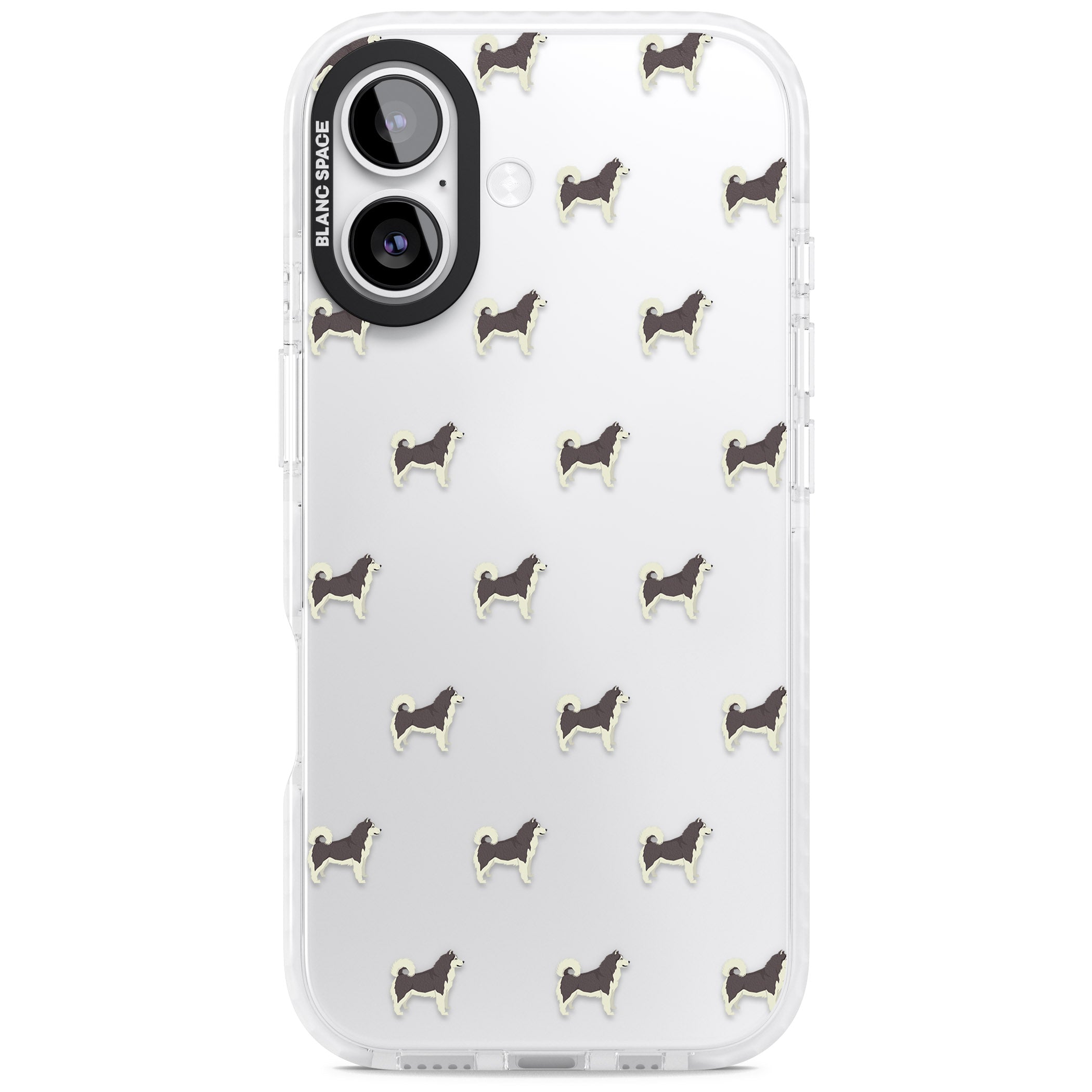 Alaskan Malamute Dog Pattern iPhone 17 Impact Clear Phone Case