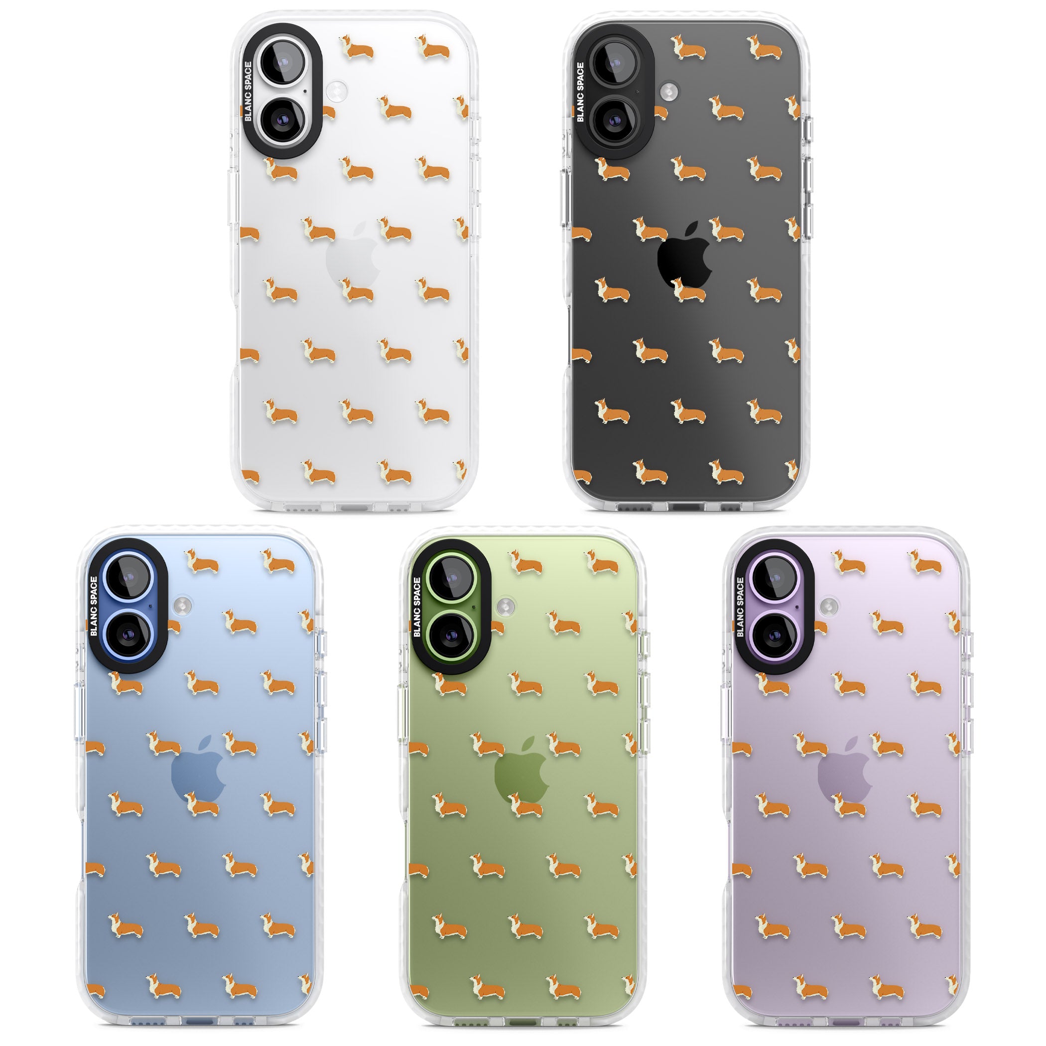 Pembroke Welsh Corgi Pattern iPhone 17 Impact Clear Phone Case APT Impact Protection