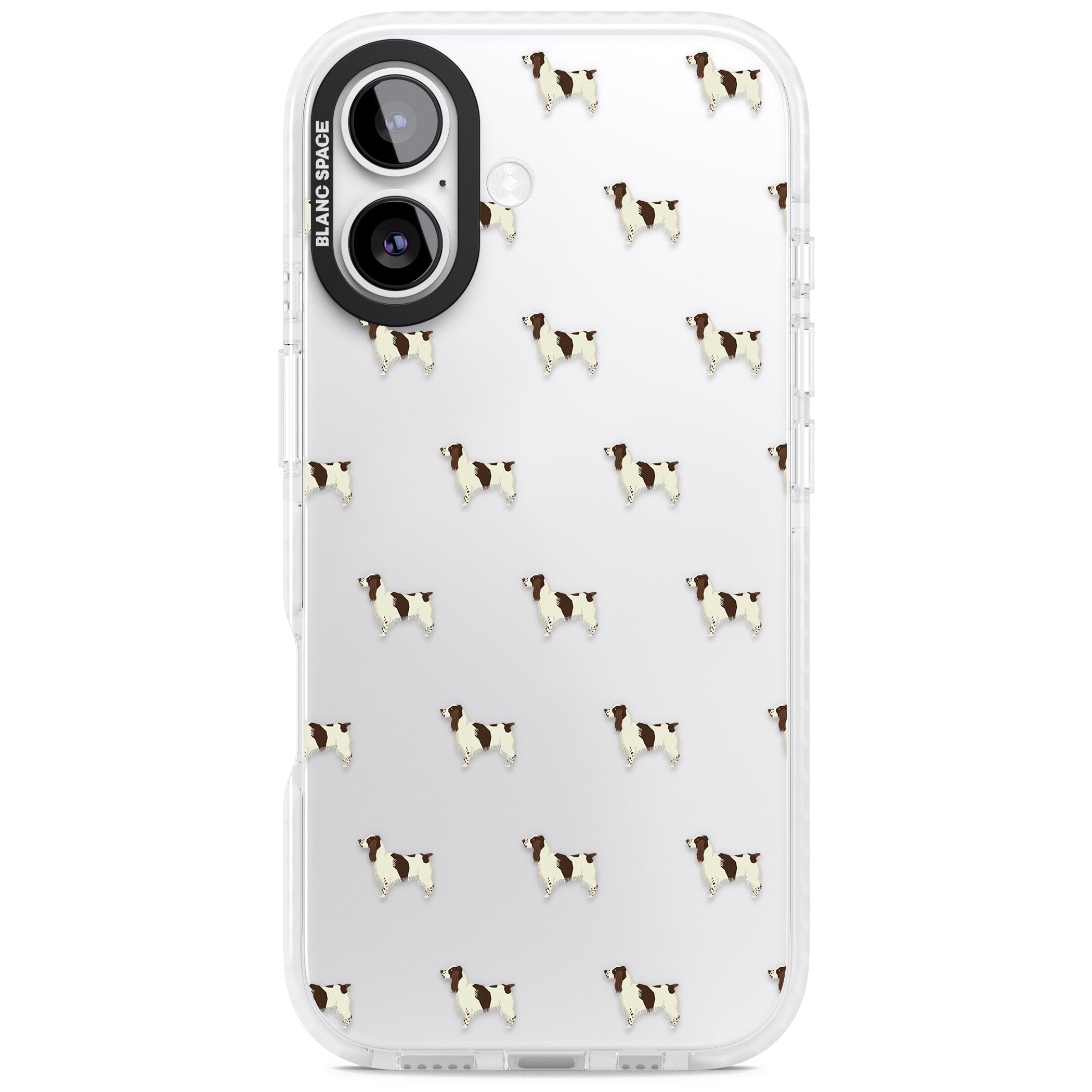 Spaniel Pattern iPhone 17 Impact Clear Phone Case
