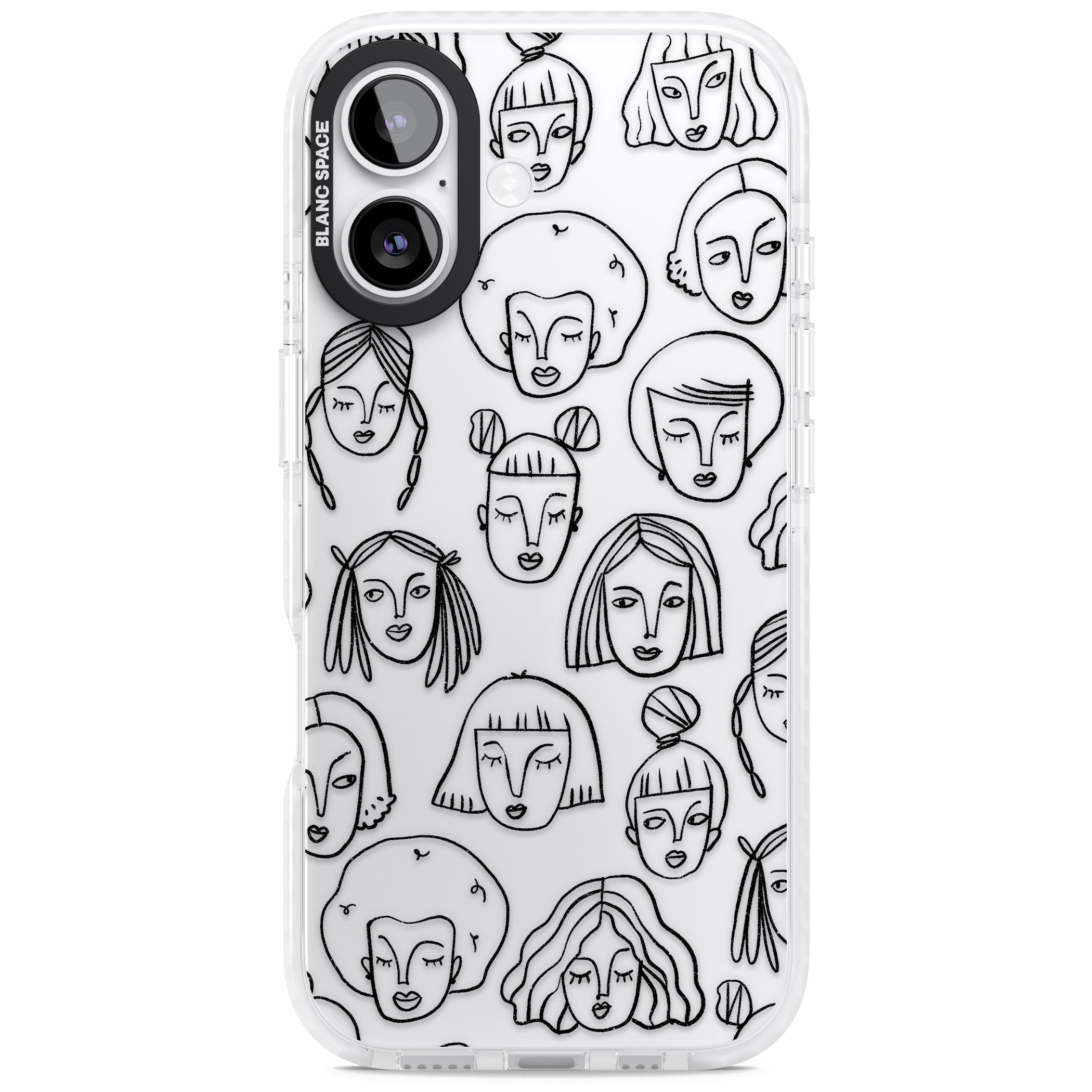 Doodle Face iPhone 17 Impact Clear Phone Case