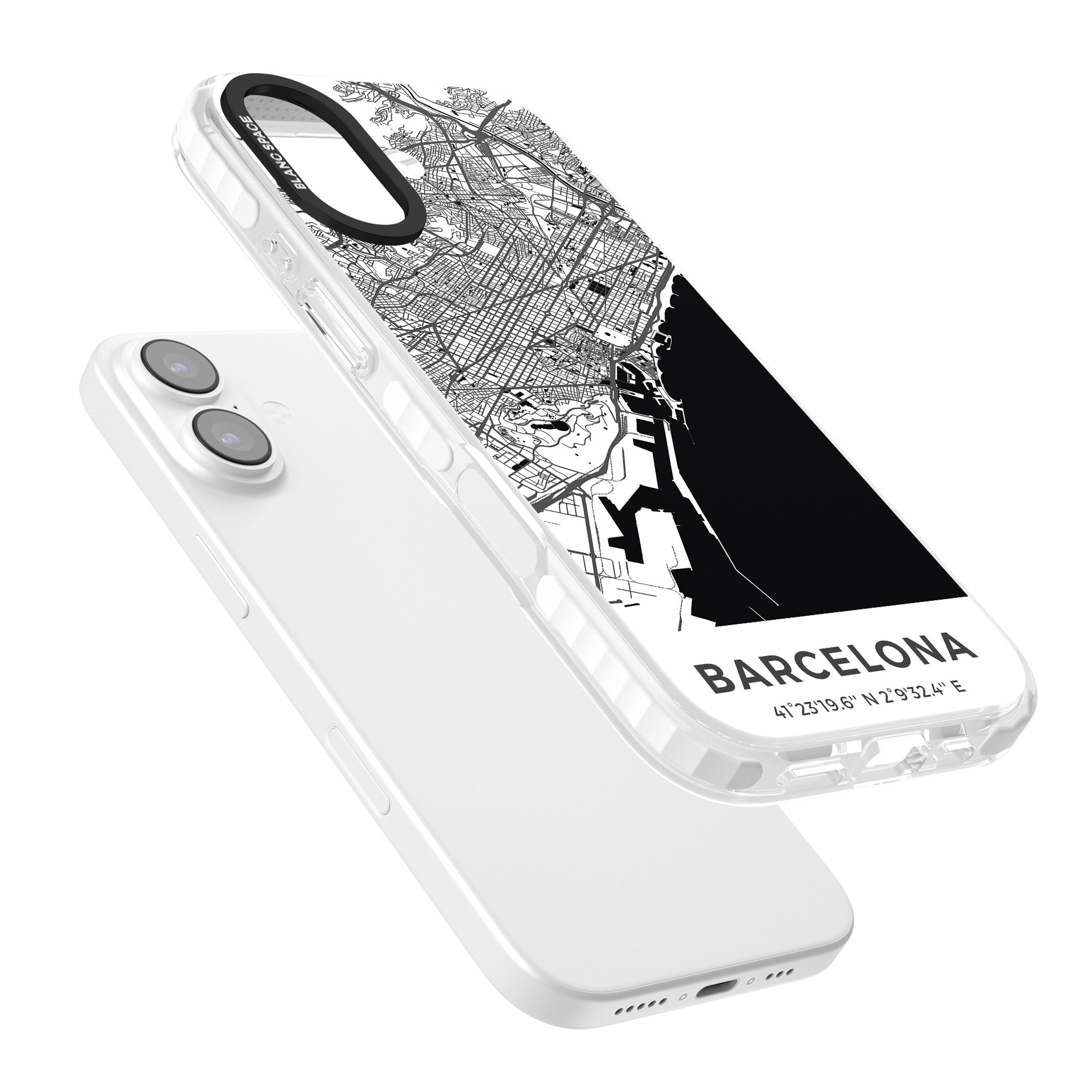 Barcelona Map iPhone 17 Impact Clear Phone Case Colours