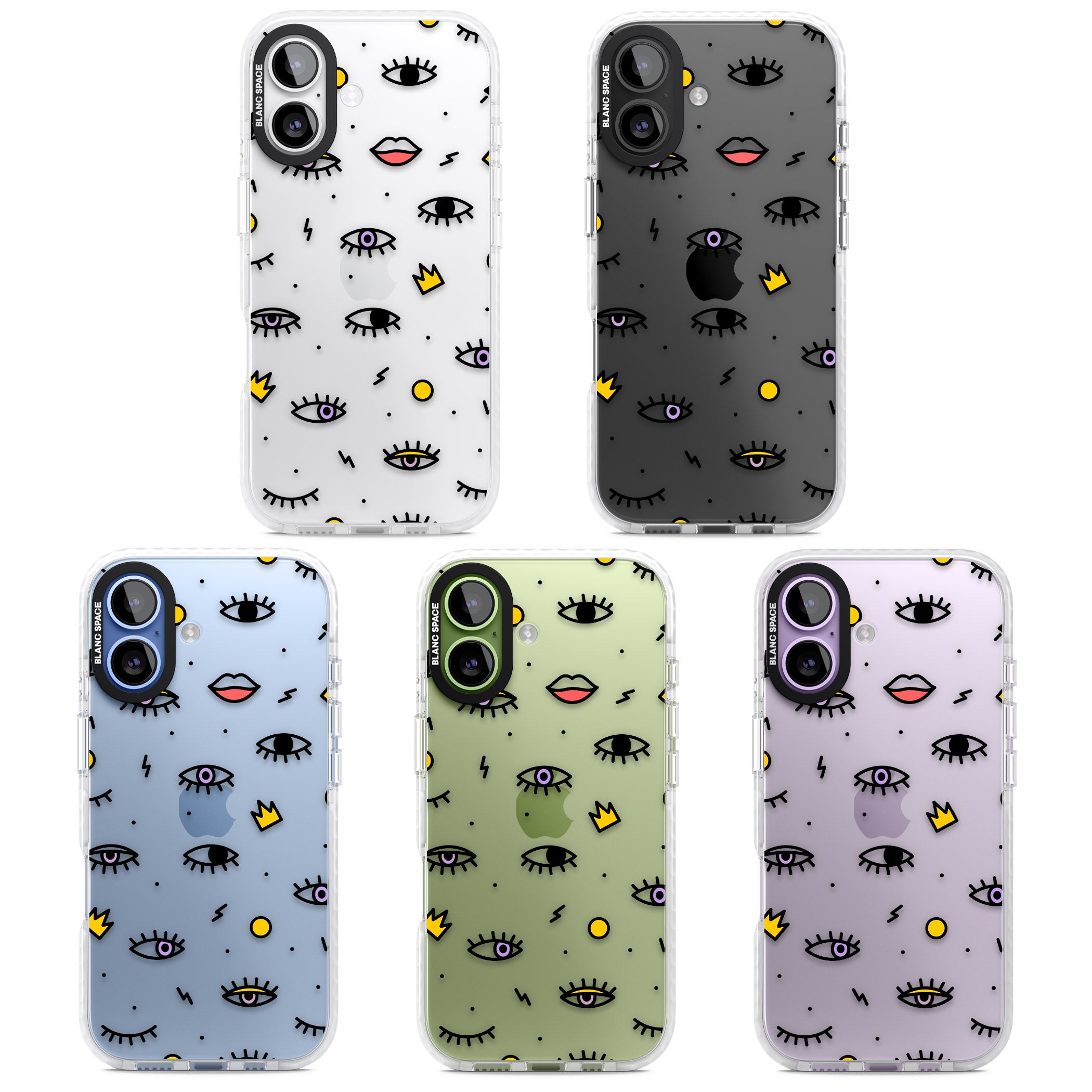 Eyes & Lips Icons iPhone 17 Impact Clear Phone Case APT Impact Protection