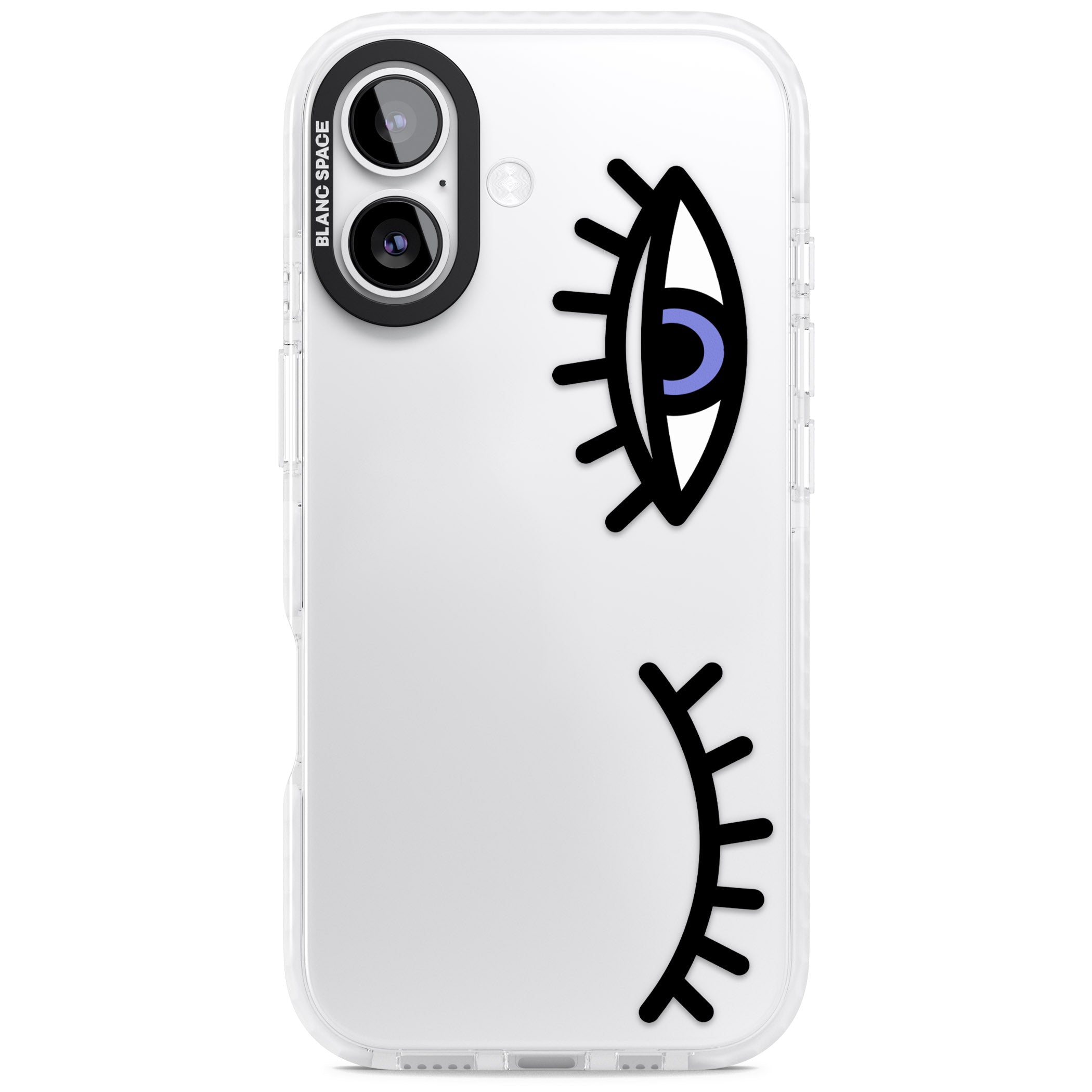 Winking Eyes Transparent Pattern iPhone 17 Impact Clear Phone Case