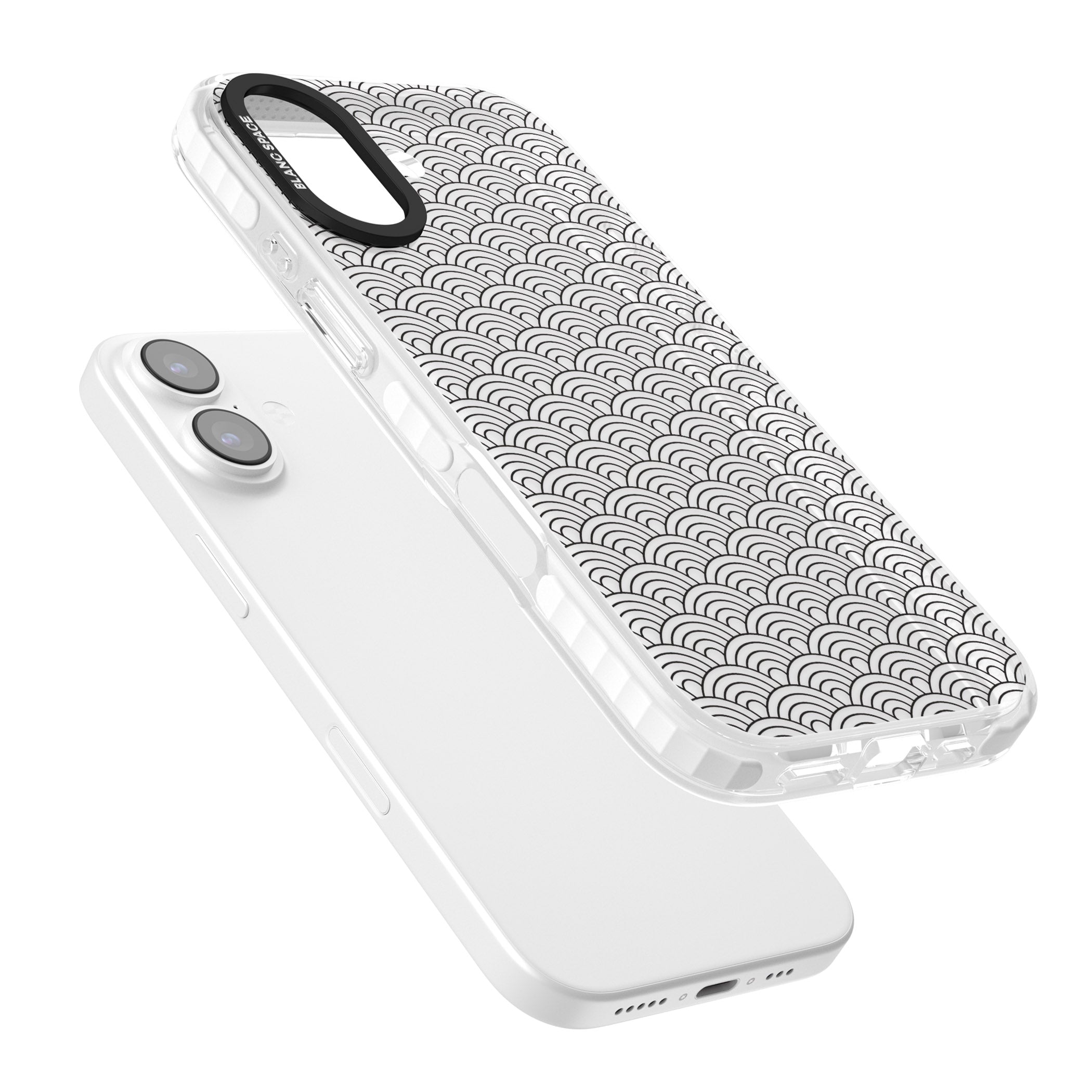 Scalloped Waves iPhone 17 Impact Clear Phone Case Colours