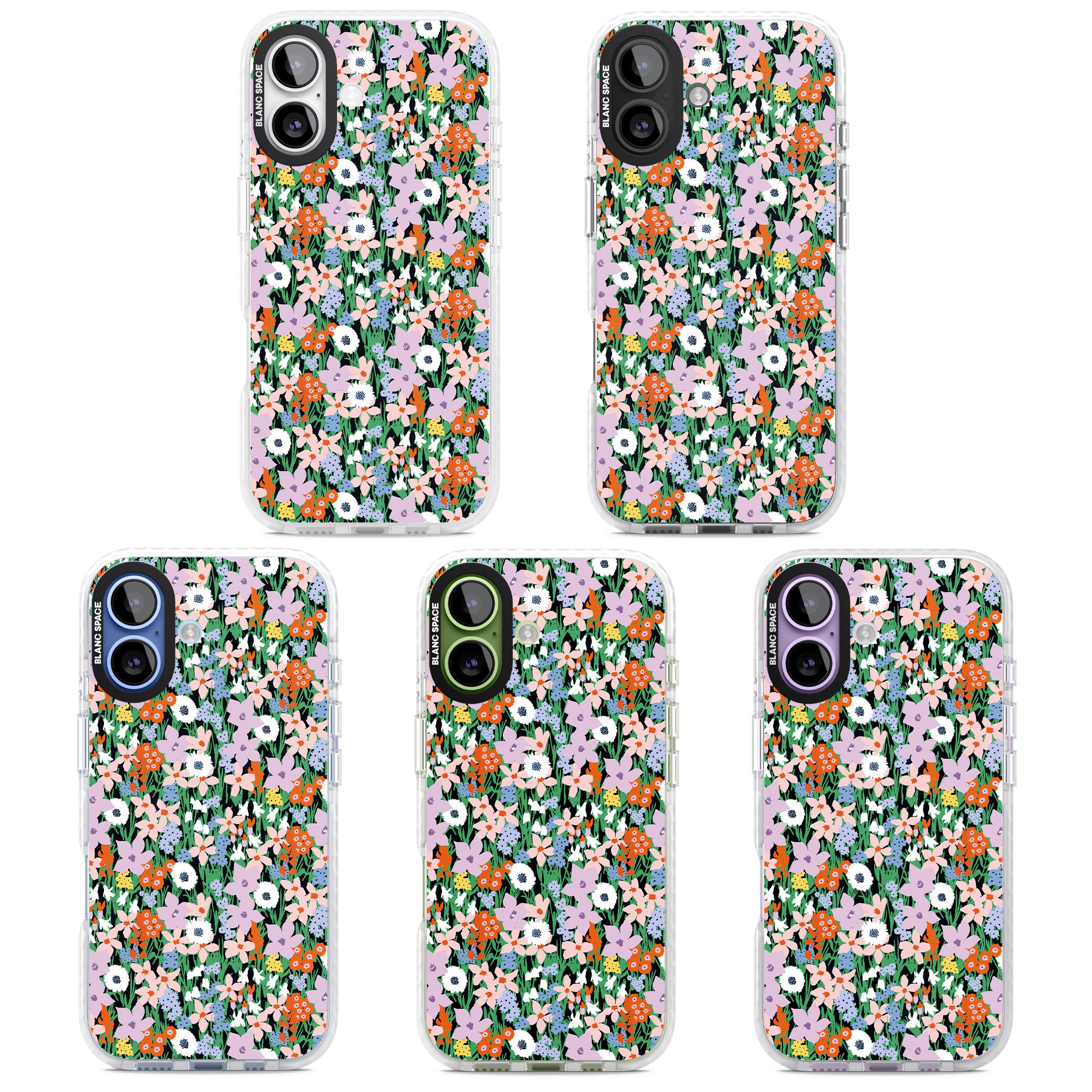 Jazzy Floral Mix iPhone 17 Impact Clear Phone Case APT Impact Protection