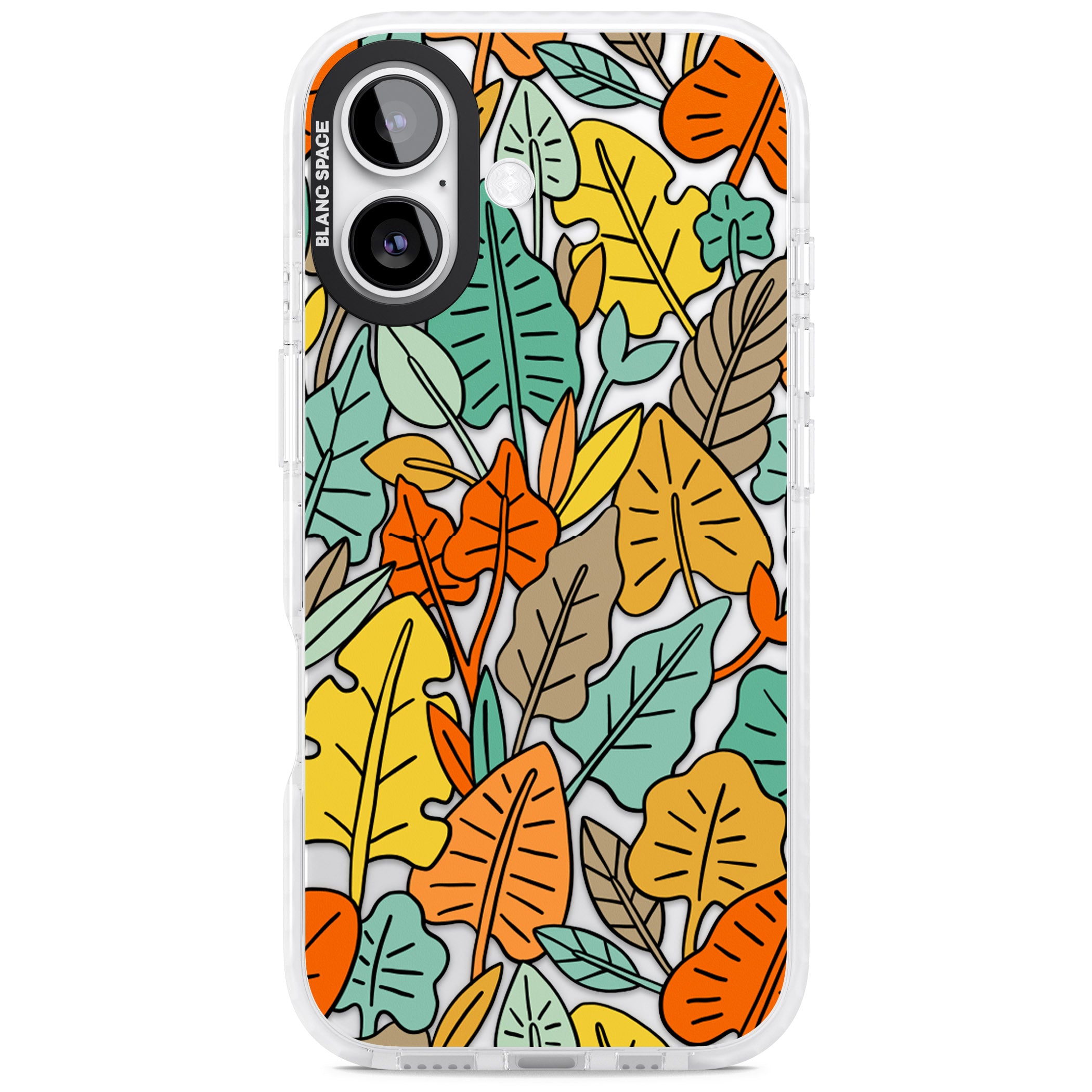 Pastel Toned Autumn Leaves iPhone 17 Impact Clear Phone Case
