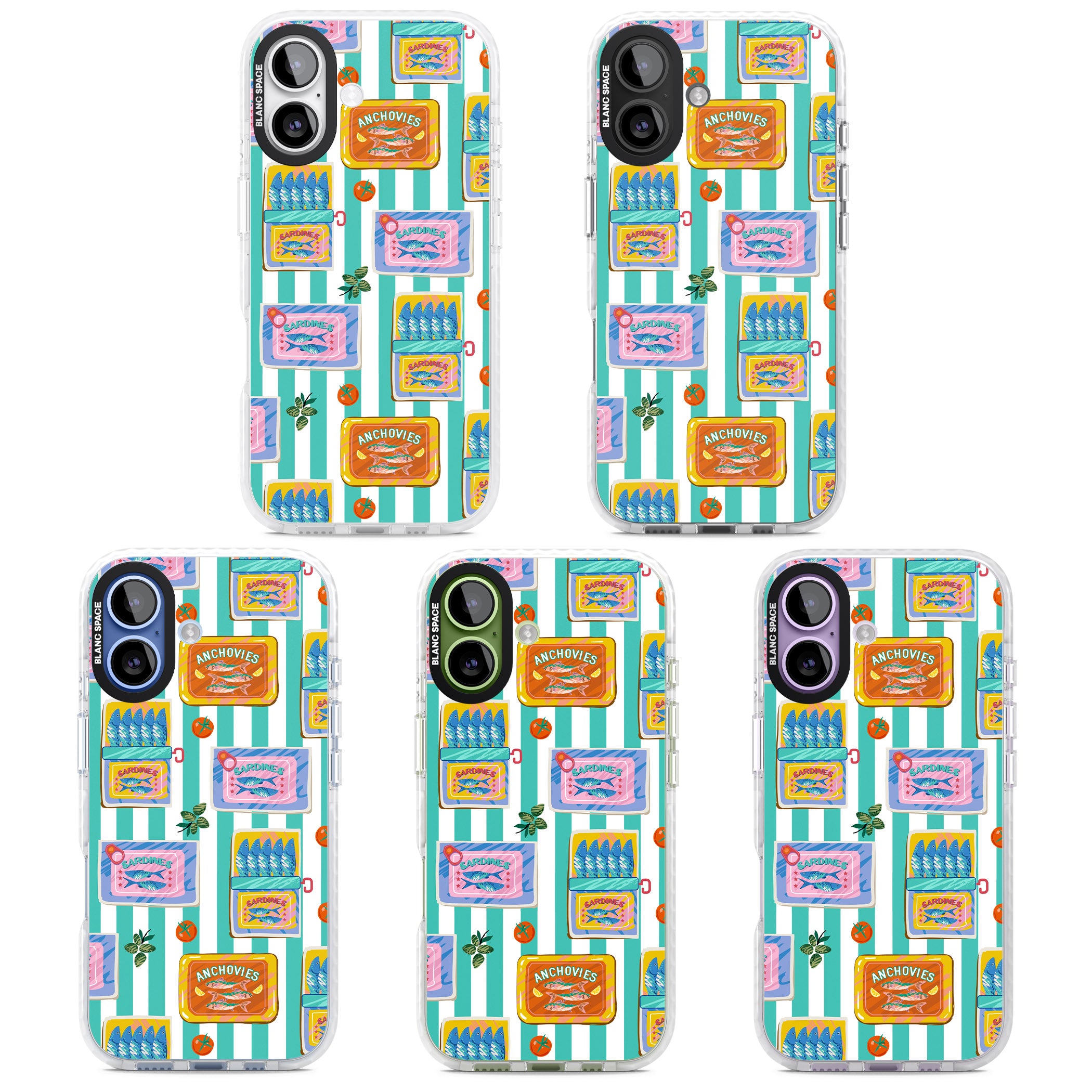 Sardine & Anchovy Stripes iPhone 17 Impact Clear Phone Case APT Impact Protection