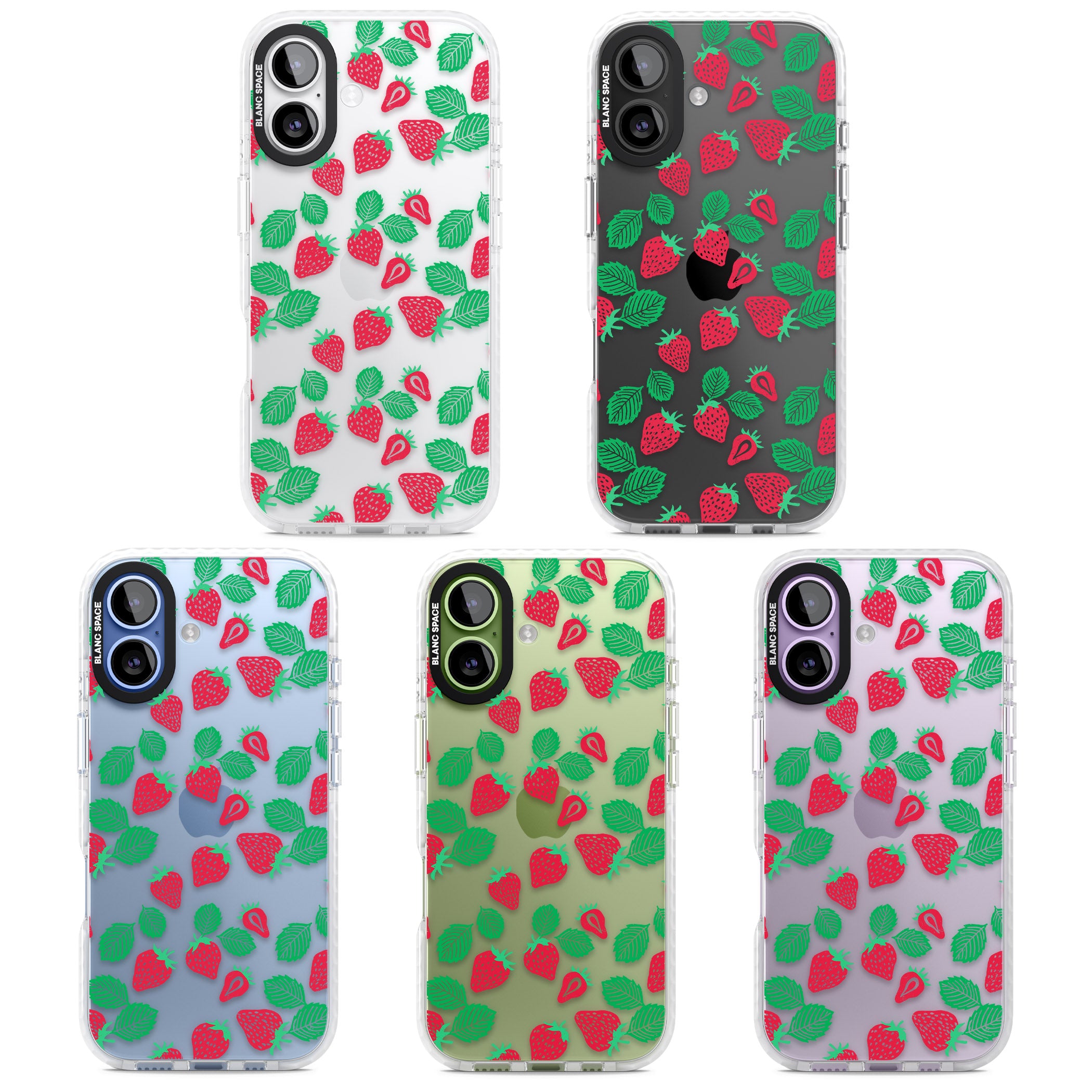 Strawberry Delight iPhone 17 Impact Clear Phone Case APT Impact Protection