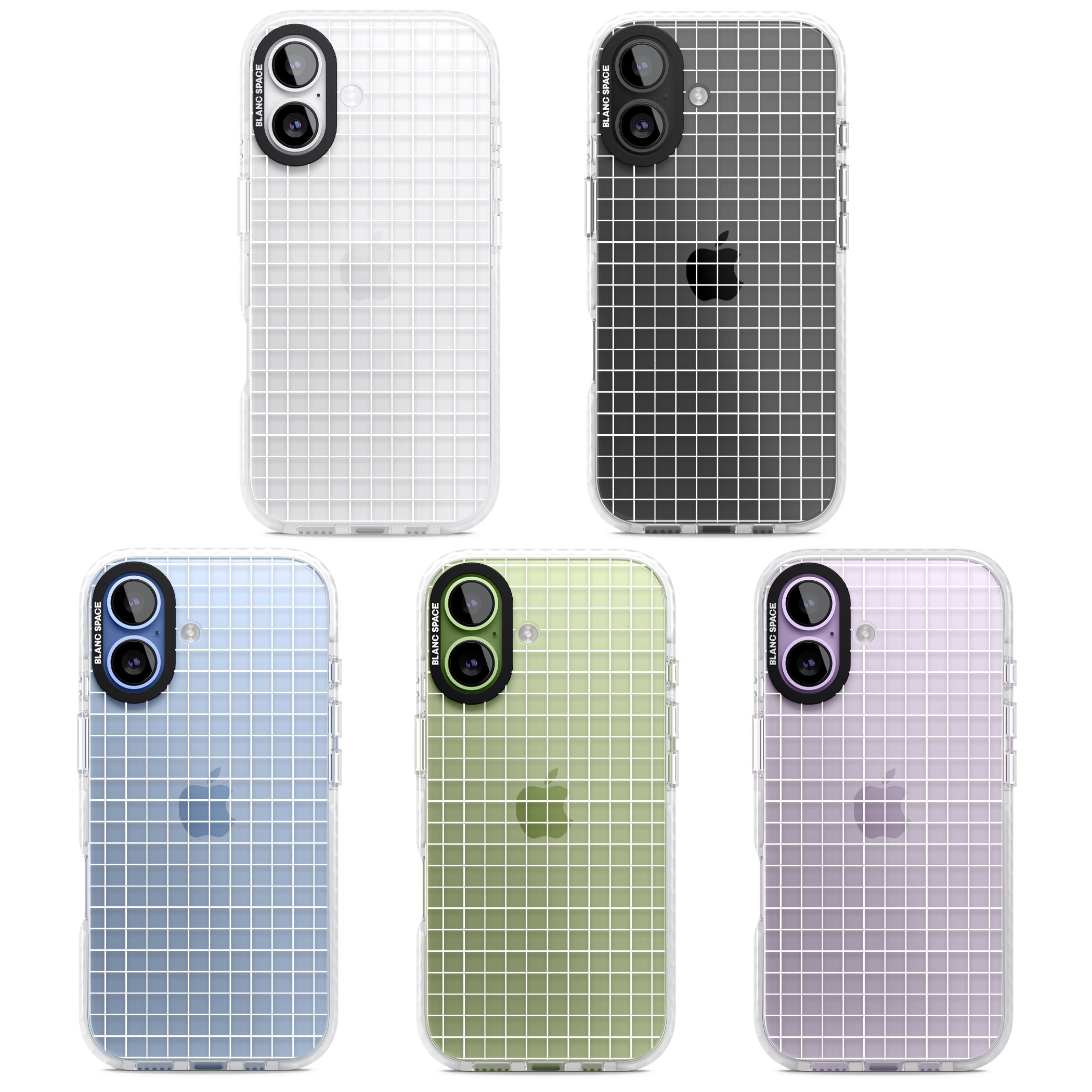 Modern Grid Pattern iPhone 17 Impact Clear Phone Case APT Impact Protection