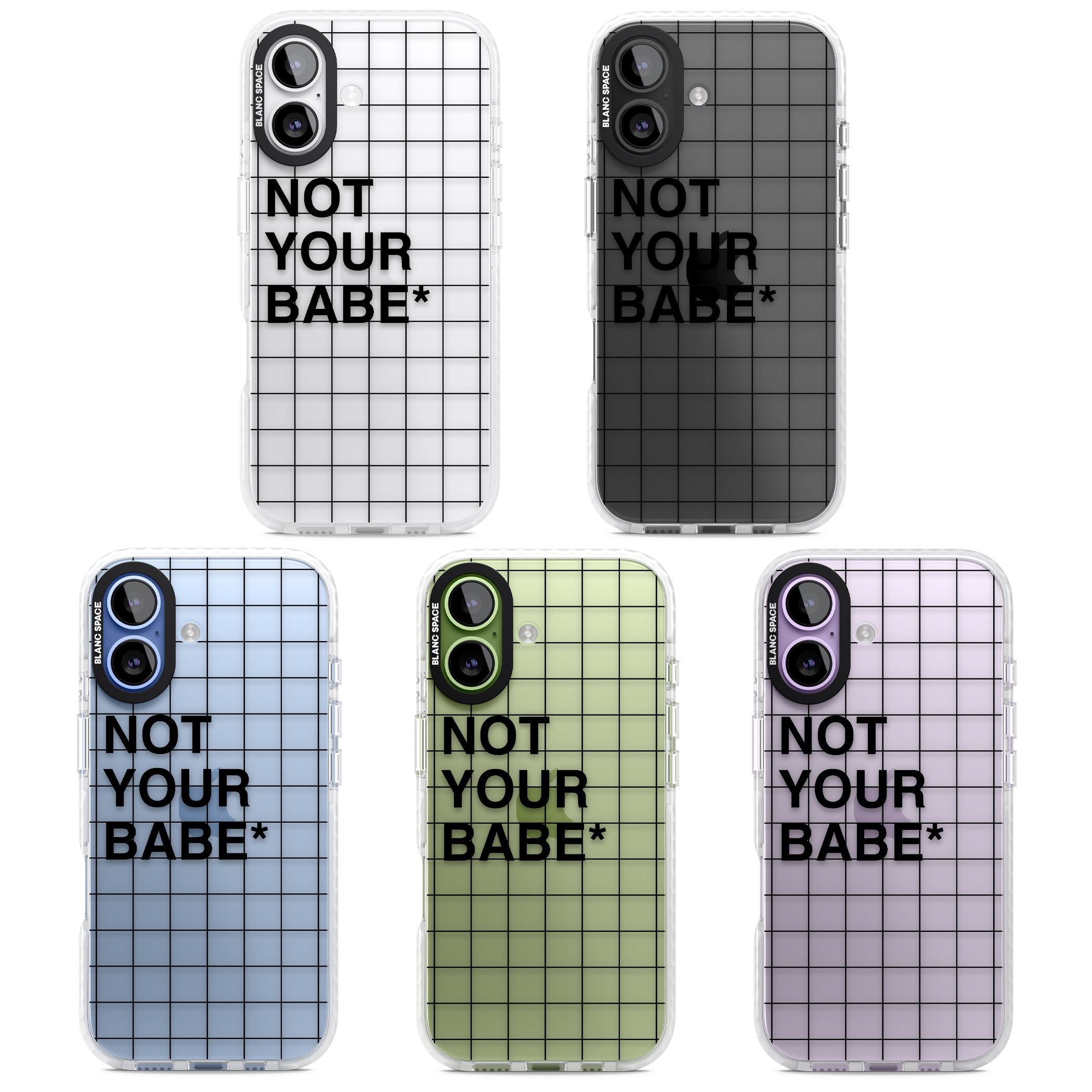 Not Your Babe iPhone 17 Impact Clear Phone Case APT Impact Protection