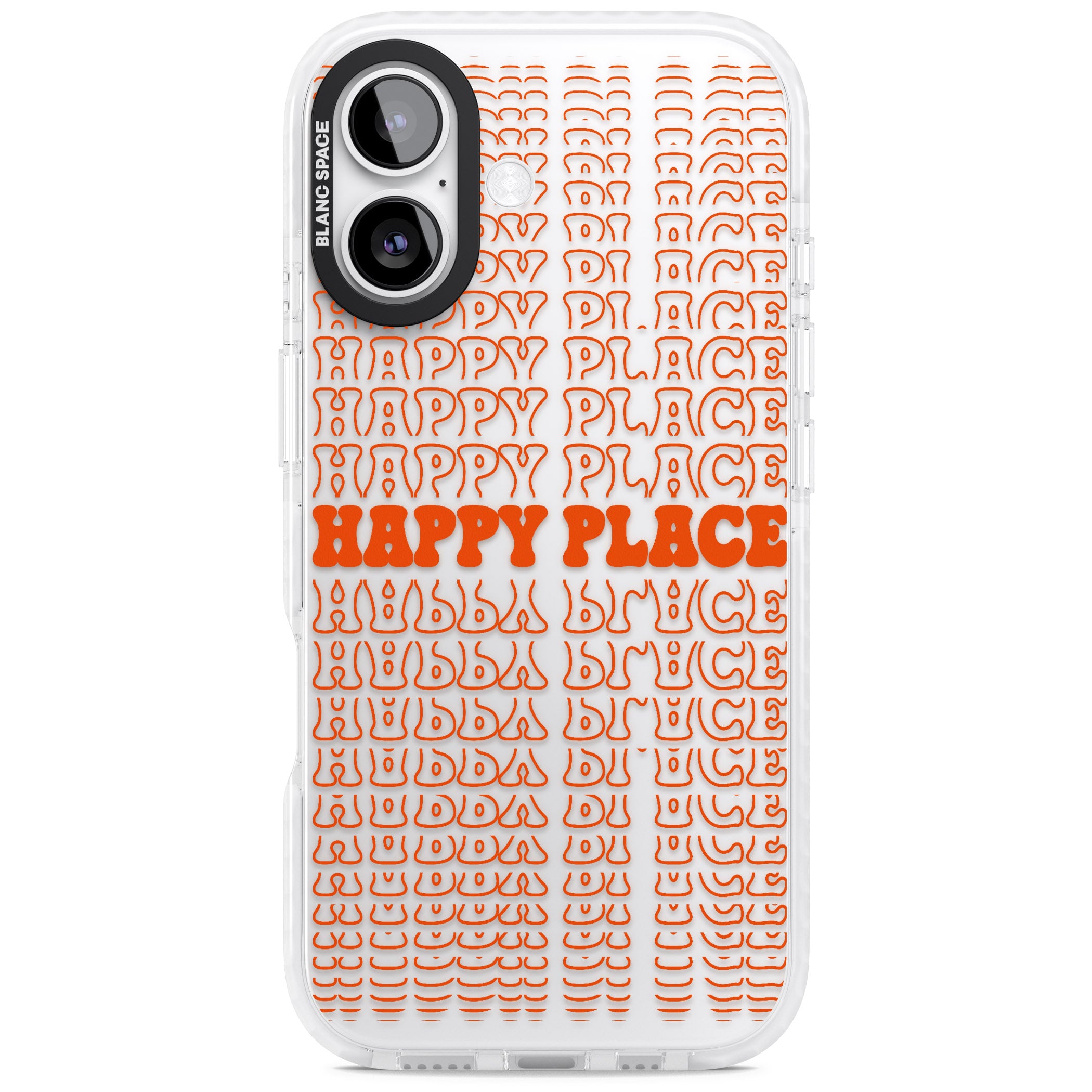 Happy Place (Orange) iPhone 17 Impact Clear Phone Case