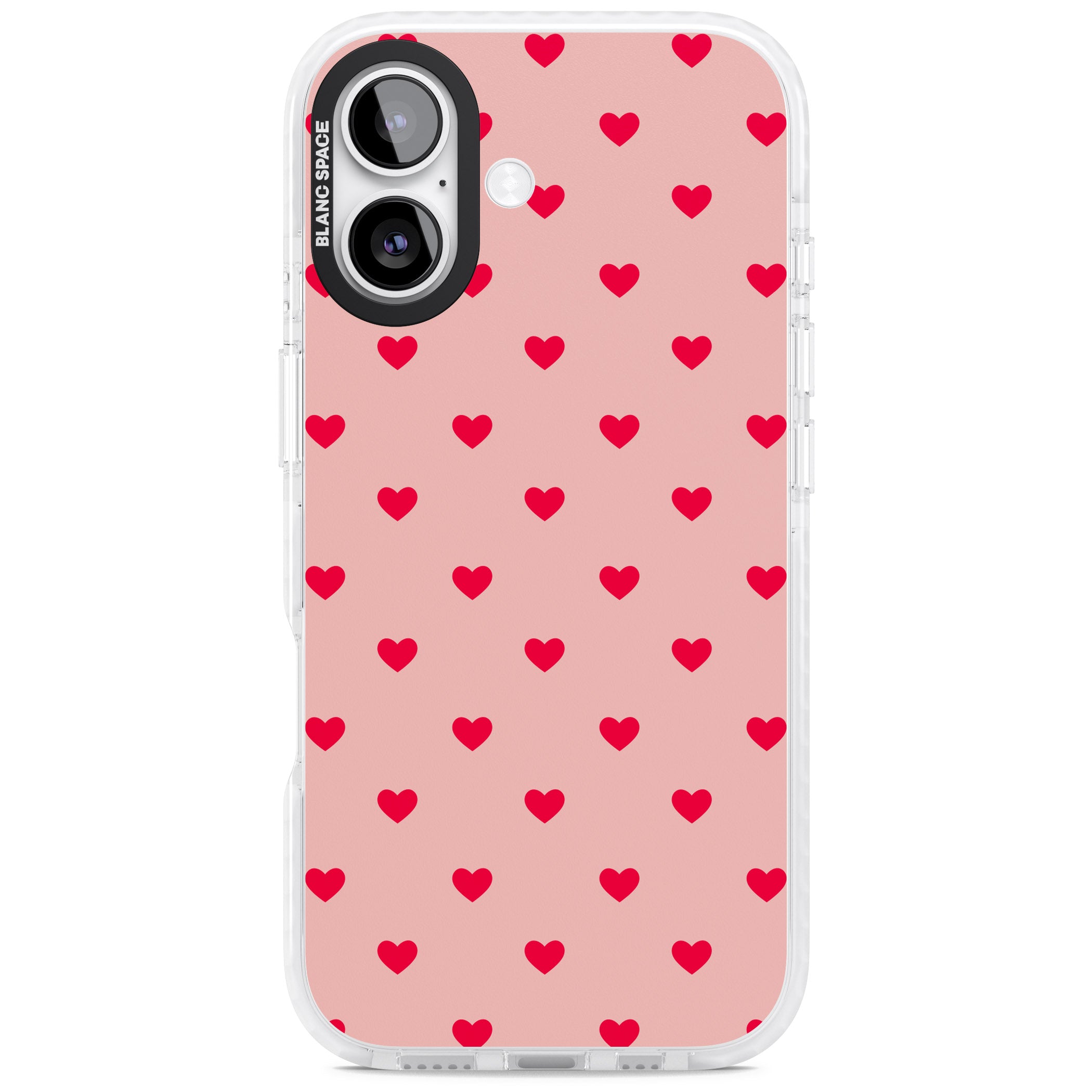 Small Heart Pattern: Red & Pink iPhone 17 Impact Clear Phone Case