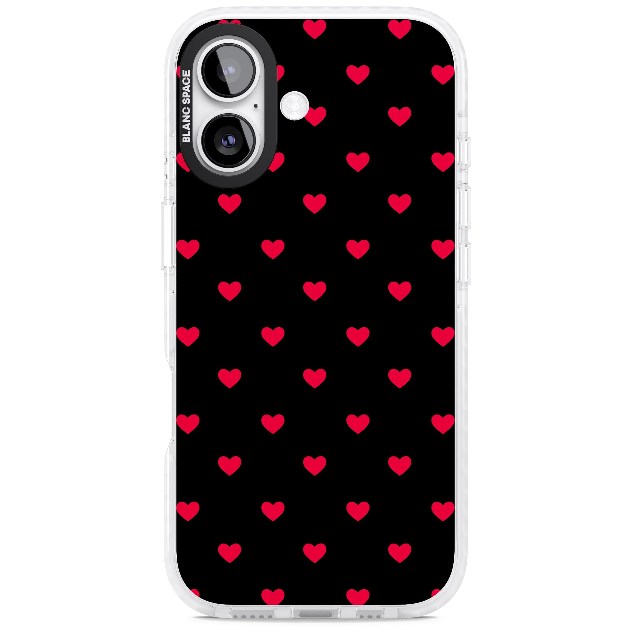 Small Heart Pattern: Red & iPhone 17 Impact Clear Phone Case