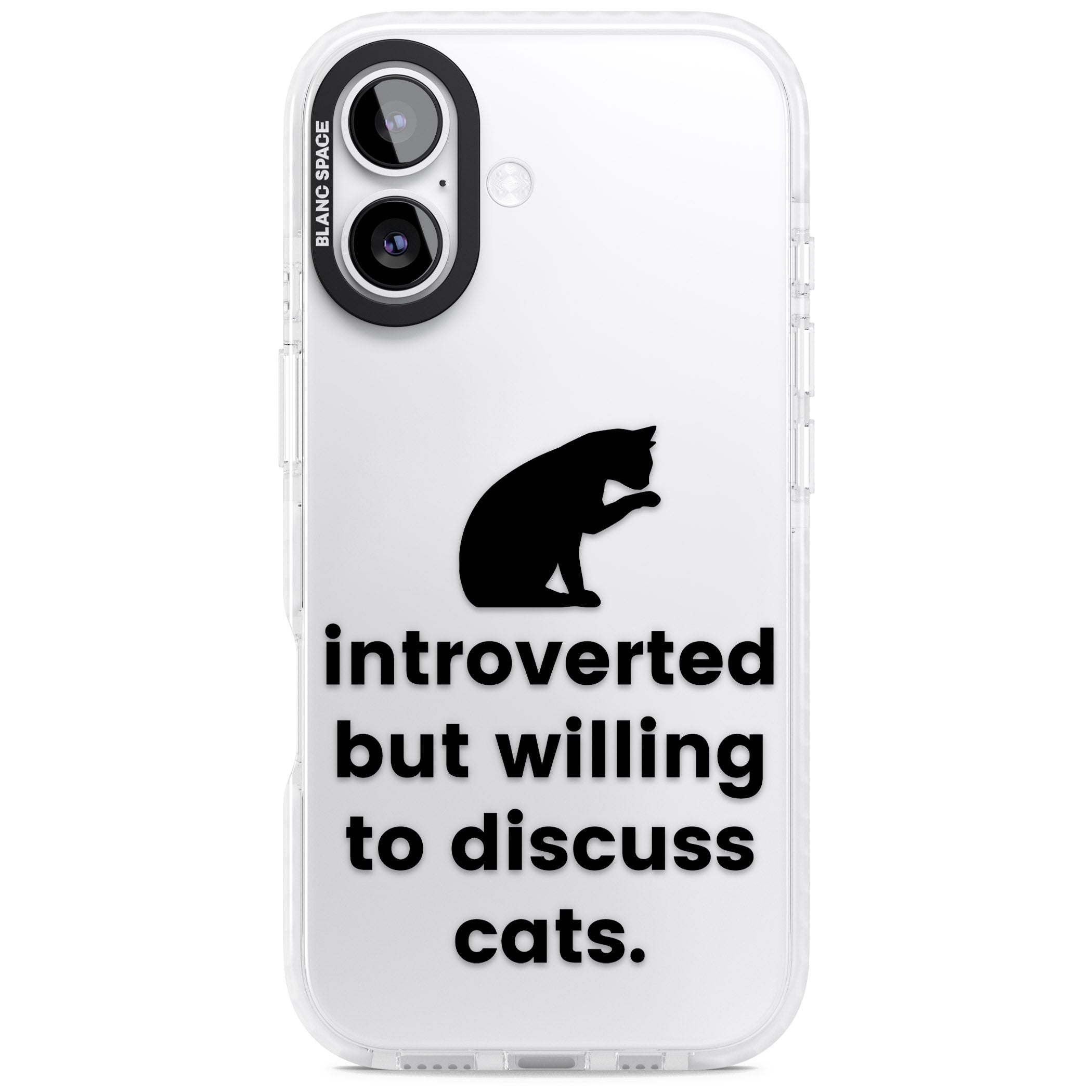 Introverted But Willing To Discuss Cats iPhone 17 Impact Clear Phone Case