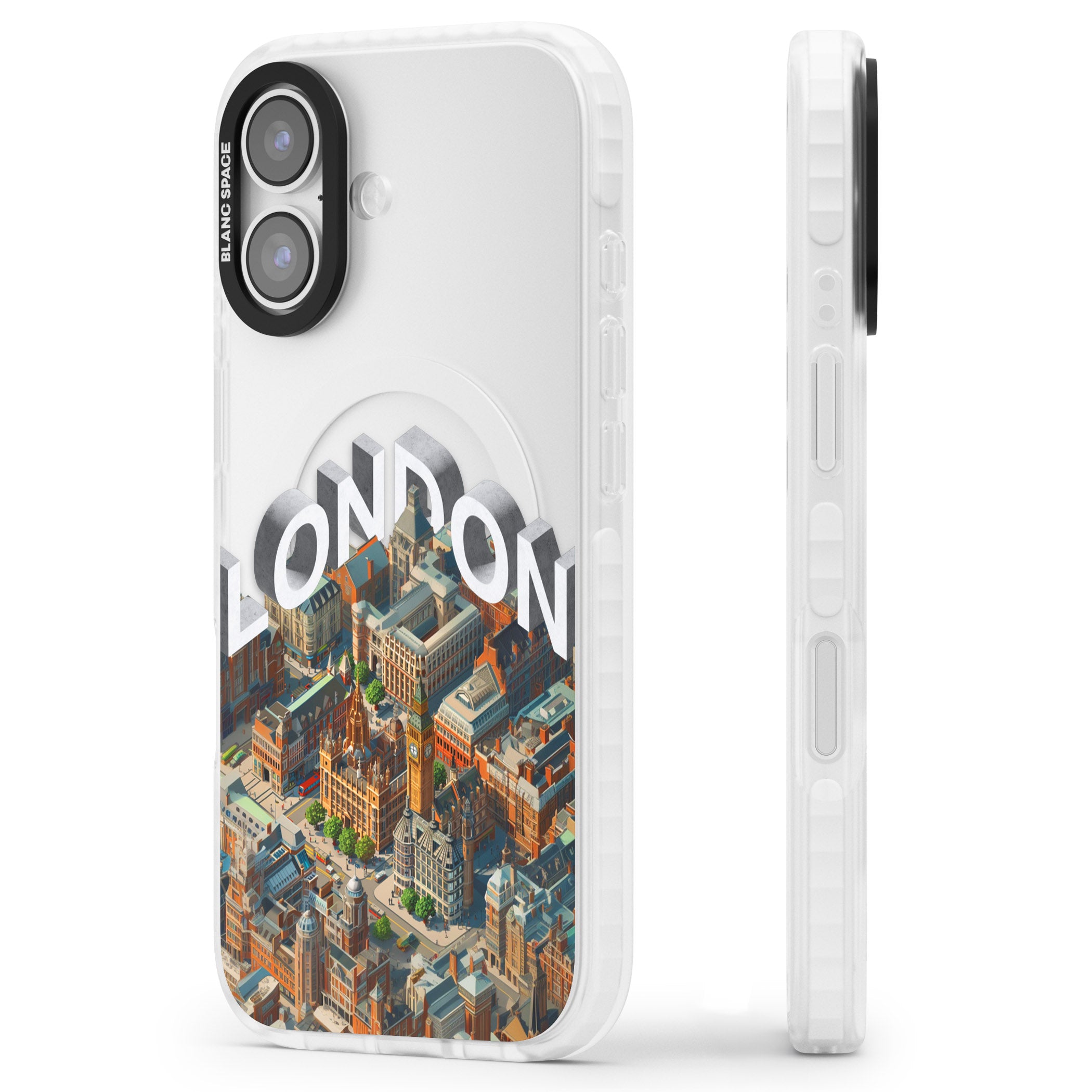 London iPhone 17 Impact Clear Phone Case Side Profile