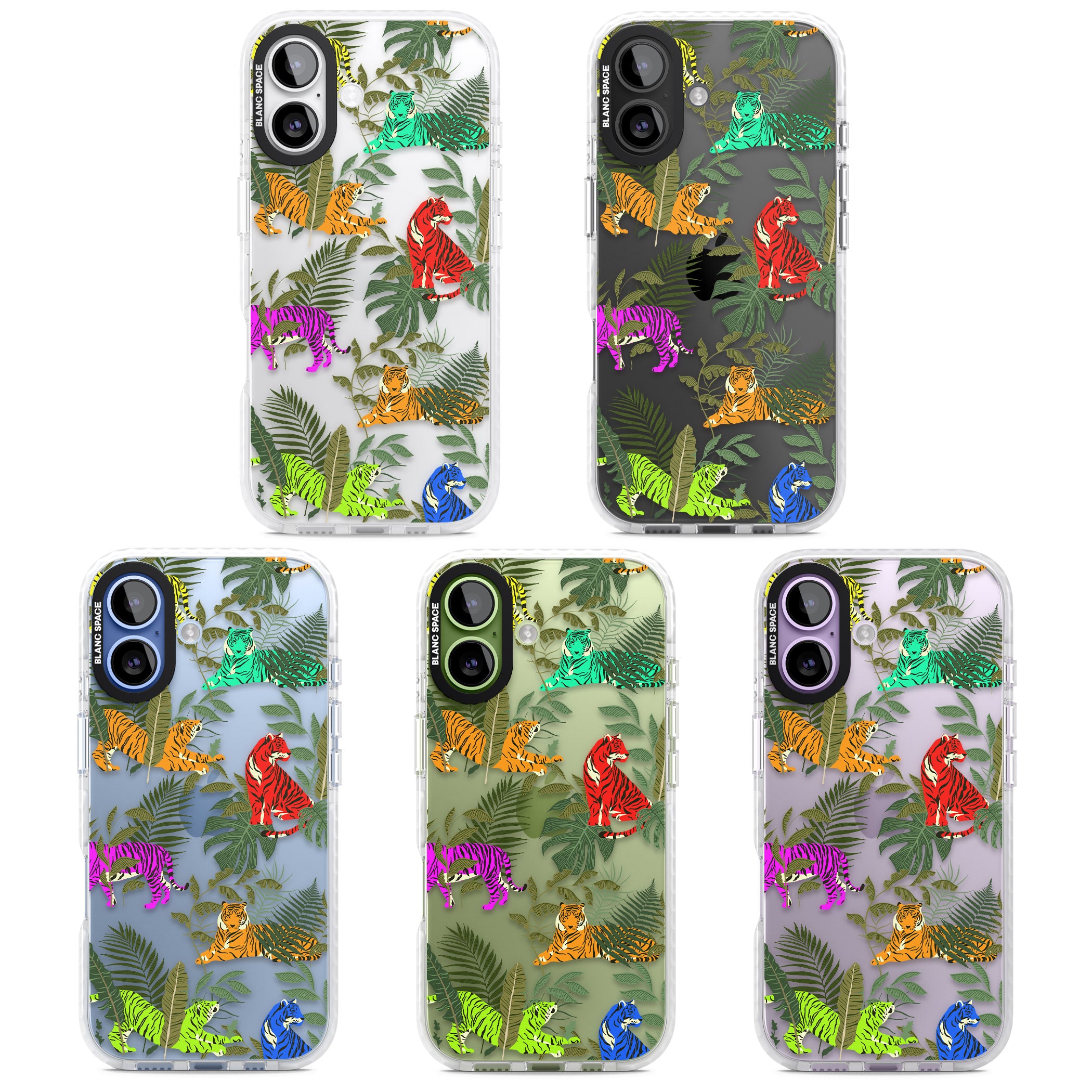 Colorful Jungle Tiger iPhone 17 Impact Clear Phone Case APT Impact Protection