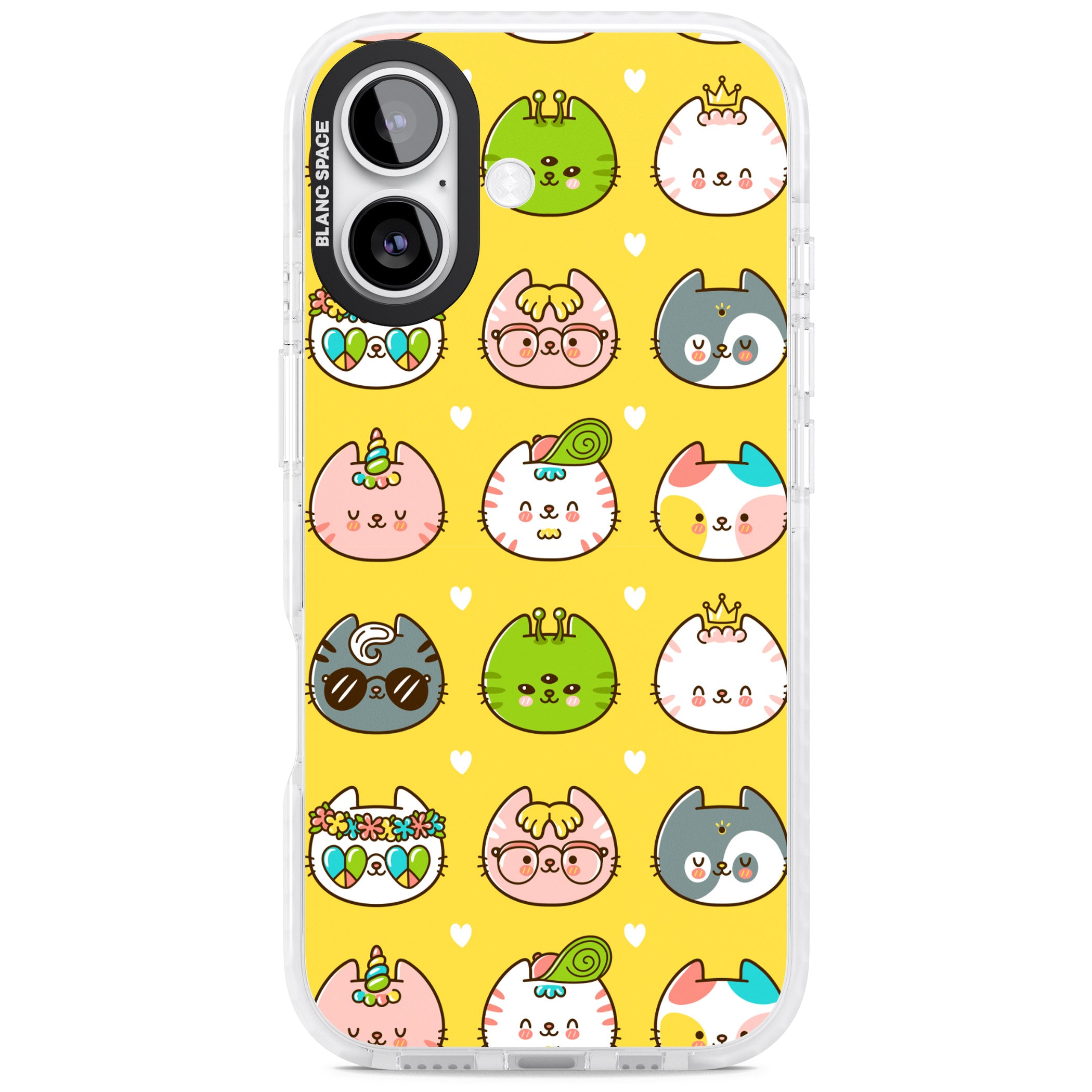 Mythical Cats Kawaii Pattern iPhone 17 Impact Clear Phone Case