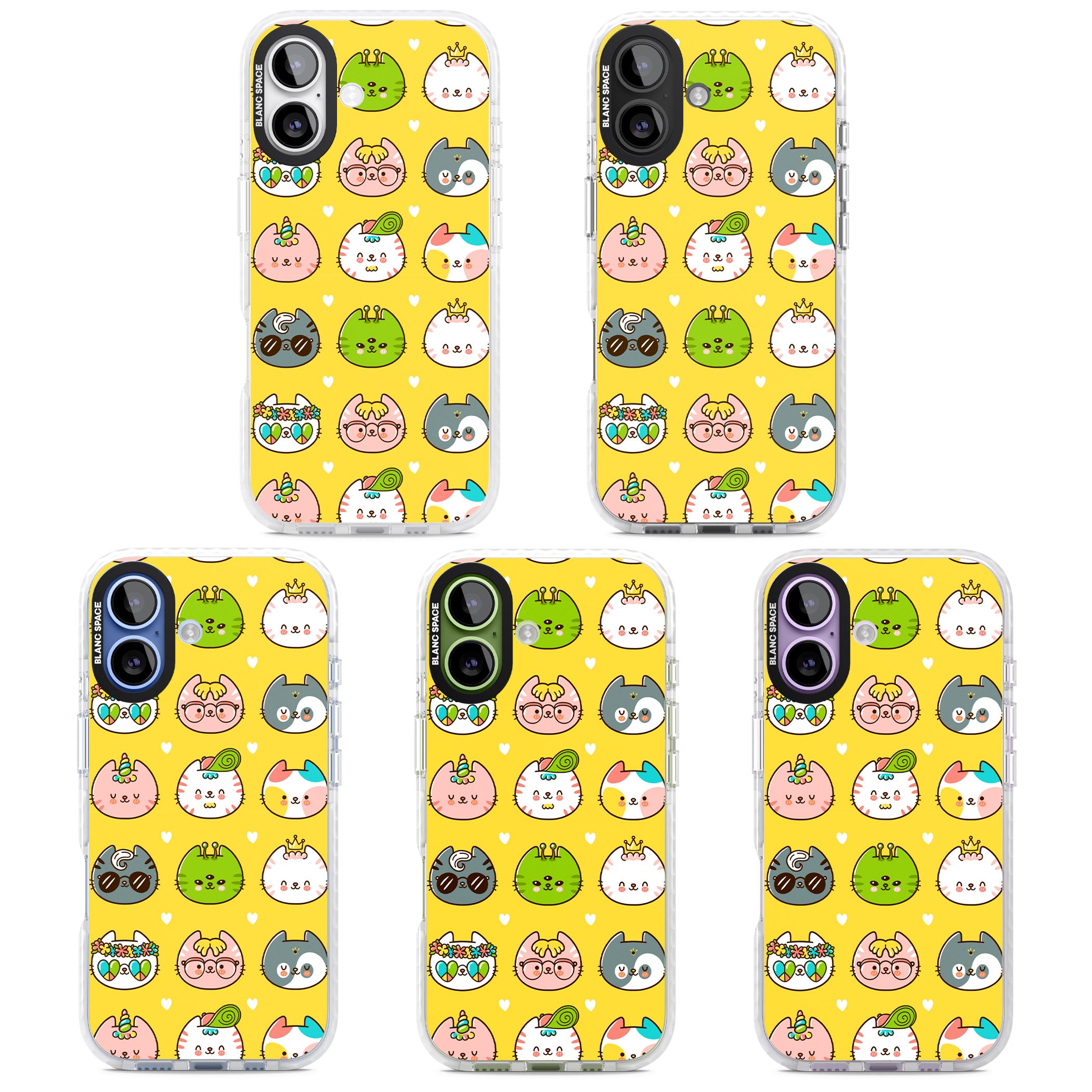 Mythical Cats Kawaii Pattern iPhone 17 Impact Clear Phone Case APT Impact Protection