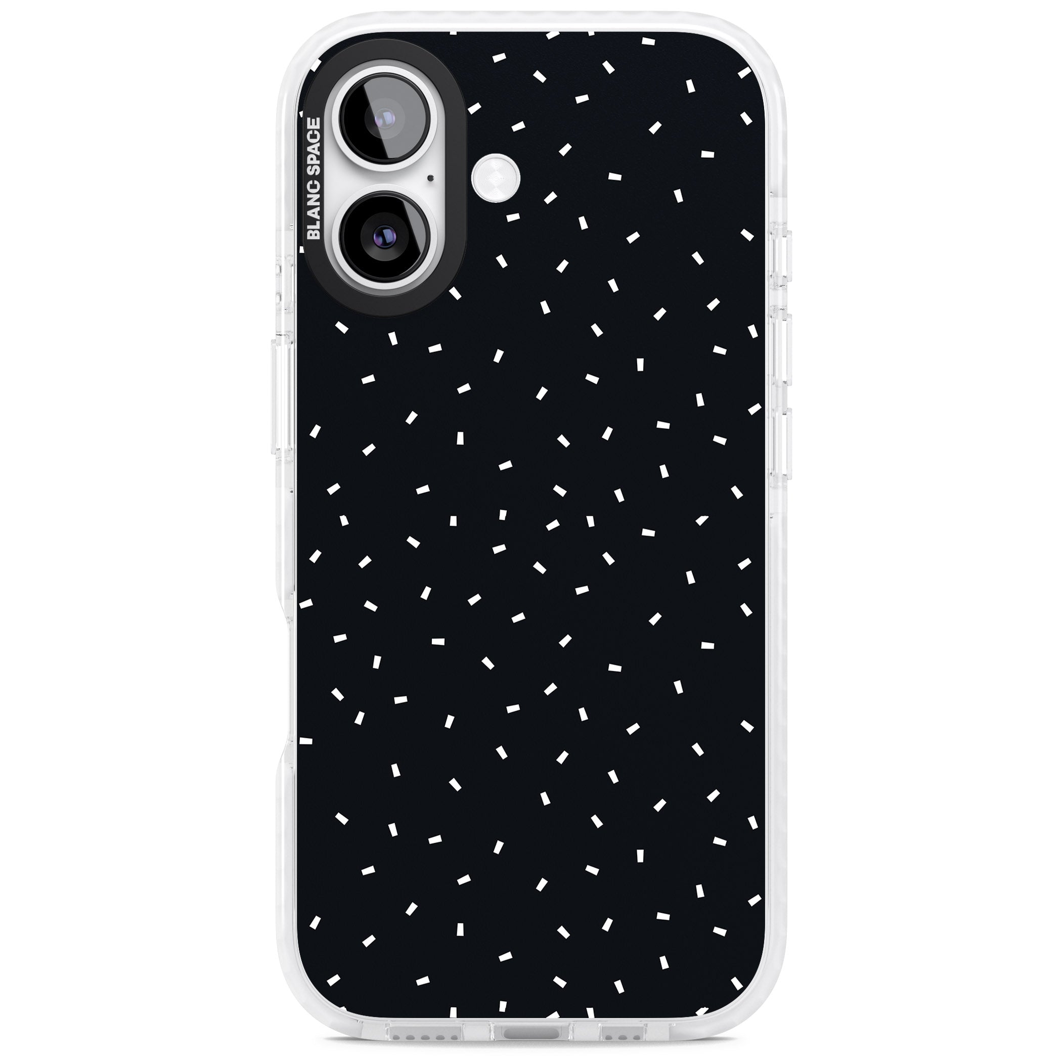 Confetti (Black) iPhone 17 Impact Clear Phone Case