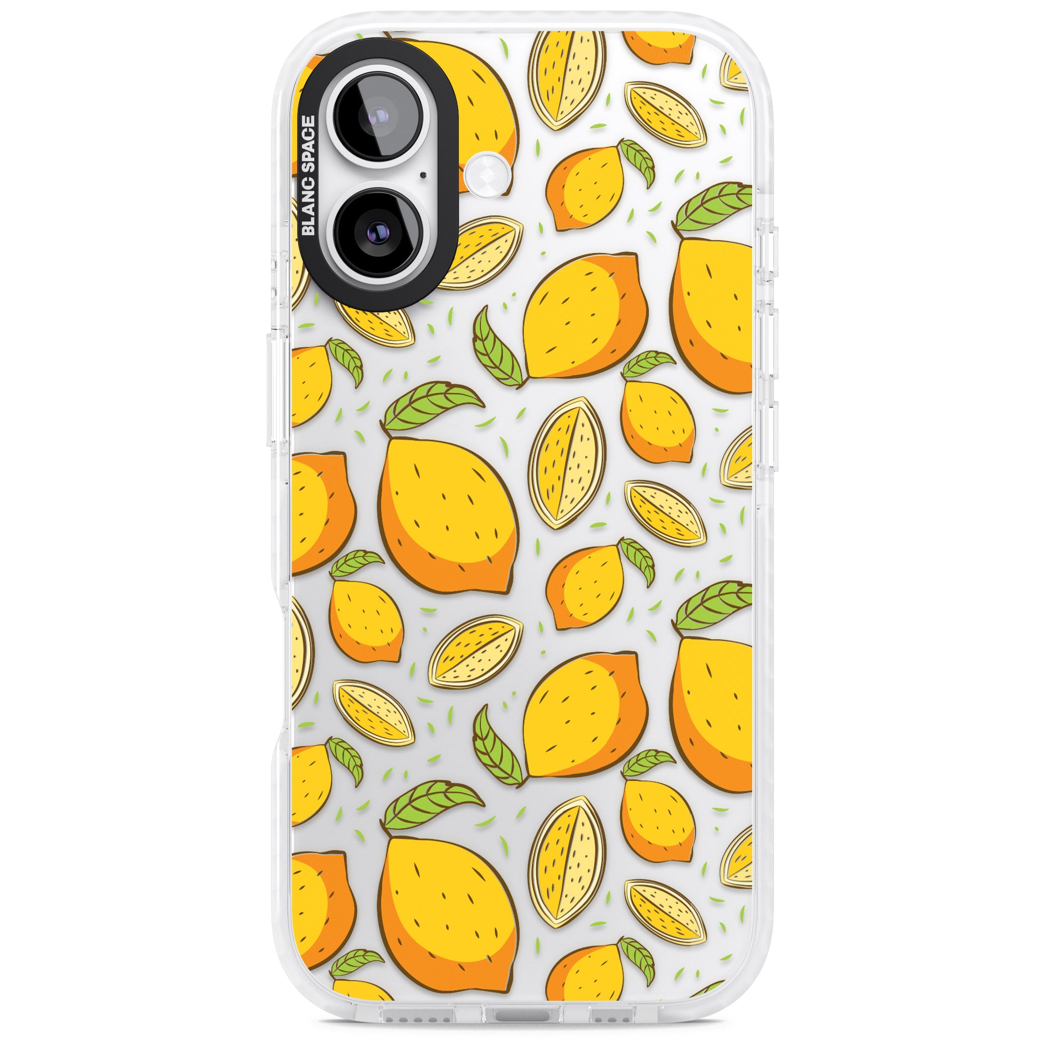 Lemon Pattern iPhone 17 Impact Clear Phone Case