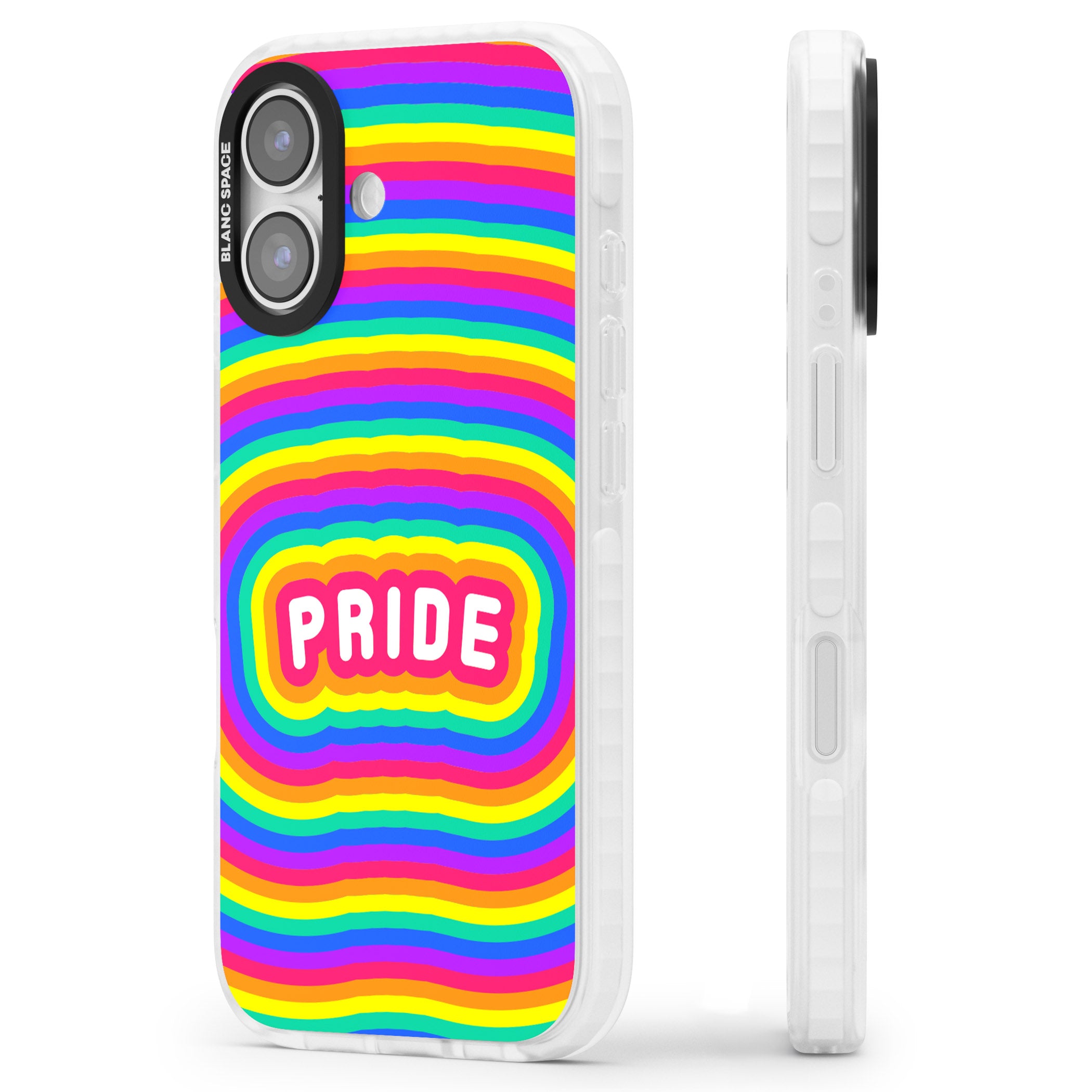 Pride iPhone 17 Impact Clear Phone Case Side Profile
