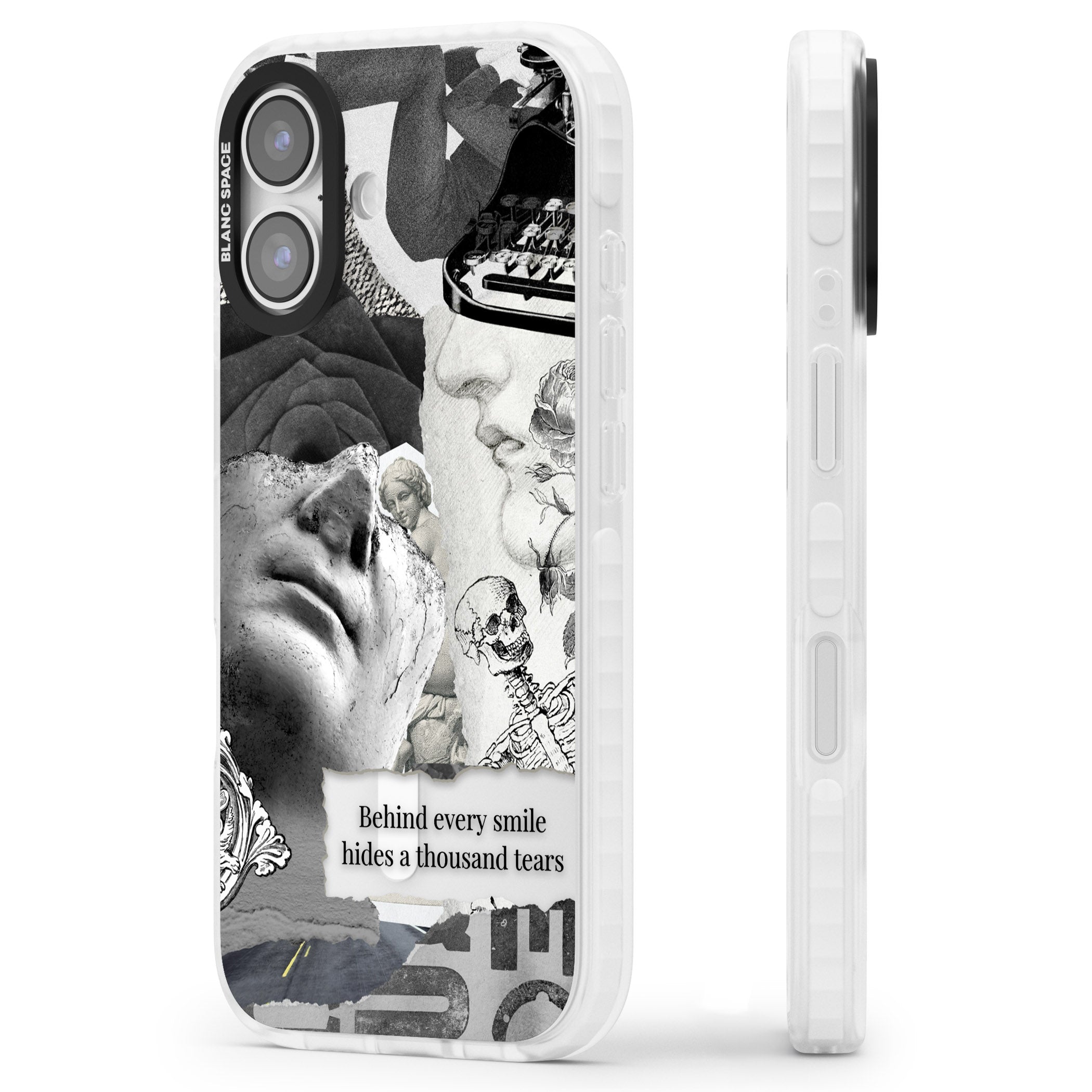 Behind Every Smile iPhone 17 Impact Pro Clear Phone Case Side Profile