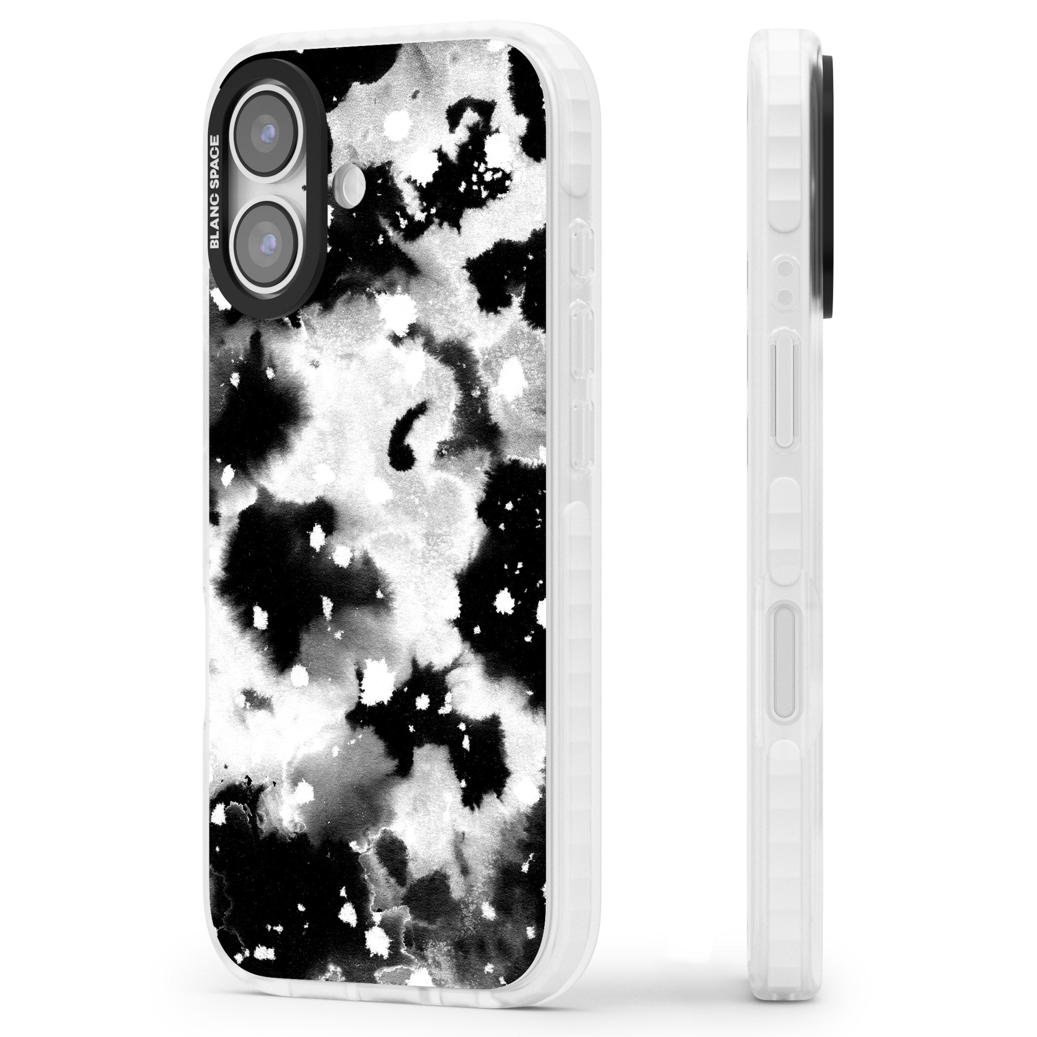 Acid Wash Ink Cloud iPhone 17 Impact Pro Clear Phone Case Side Profile