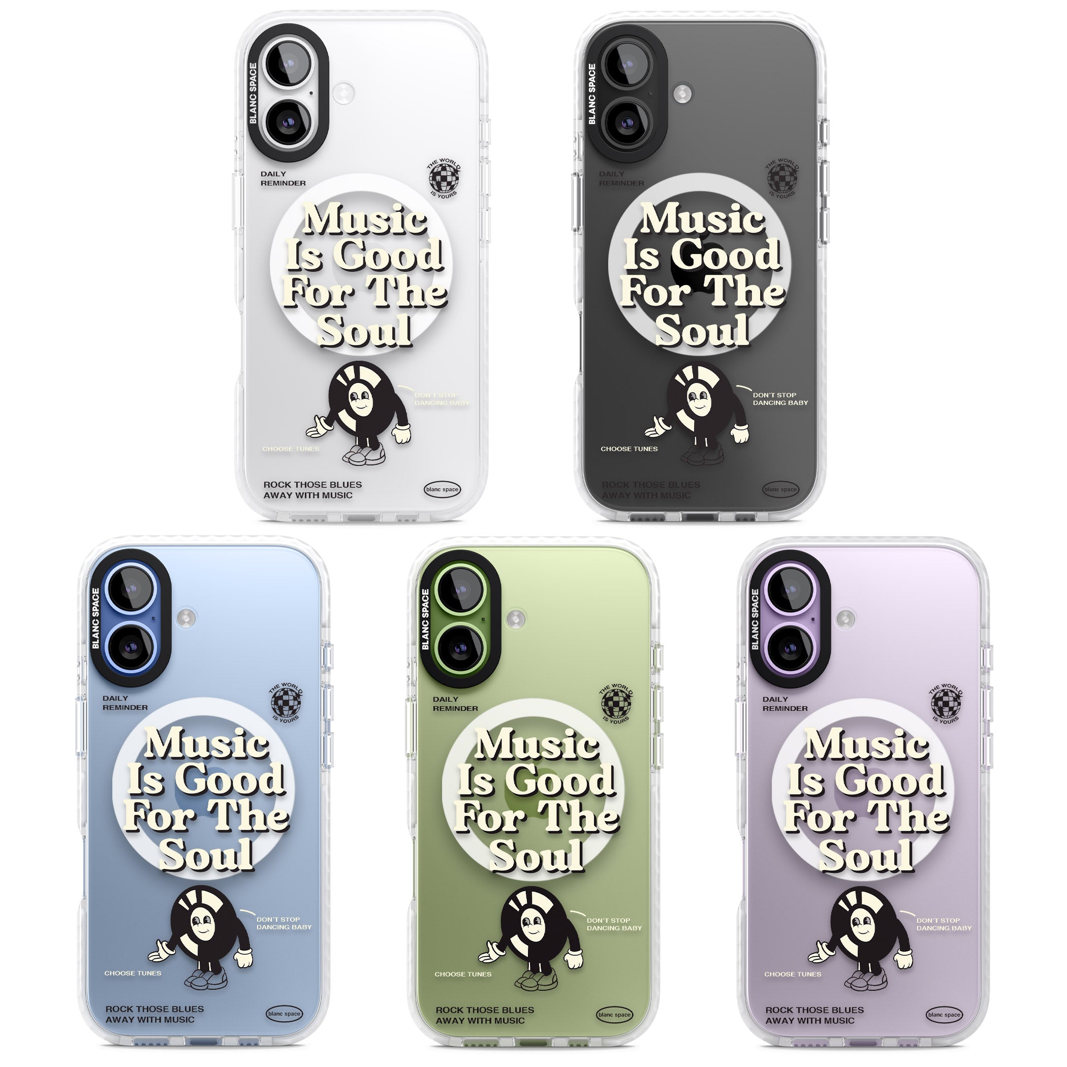 Music Is Good For The Soul iPhone 17 Impact Pro Clear Phone Case APT Impact Protection