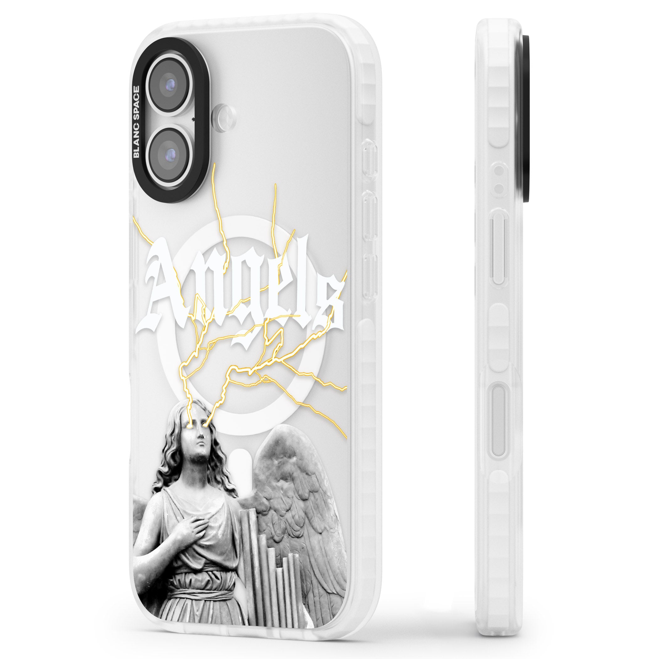 Angels iPhone 17 Impact Pro Clear Phone Case Side Profile