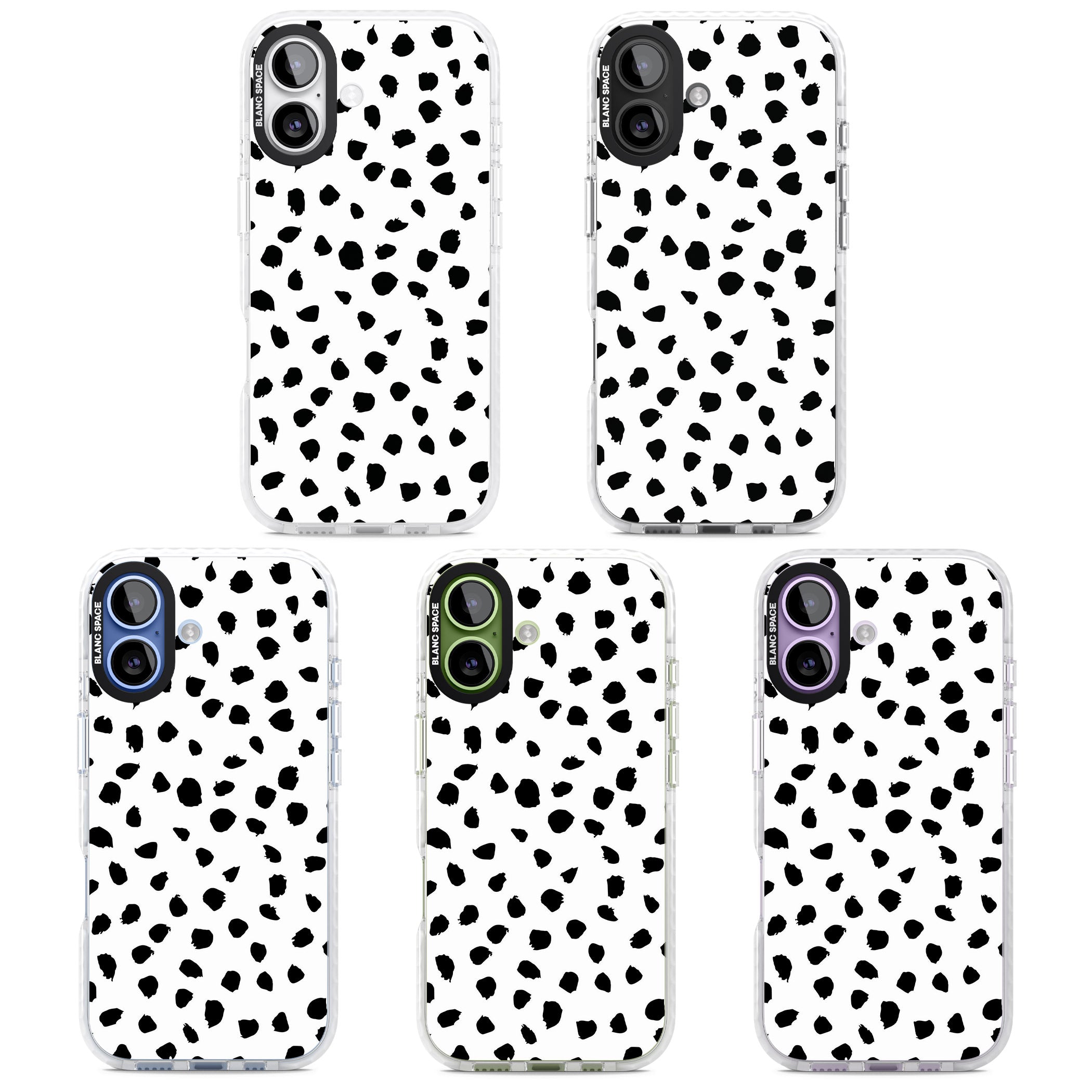 White Dalmatian Print iPhone 17 Impact Pro Clear Phone Case APT Impact Protection