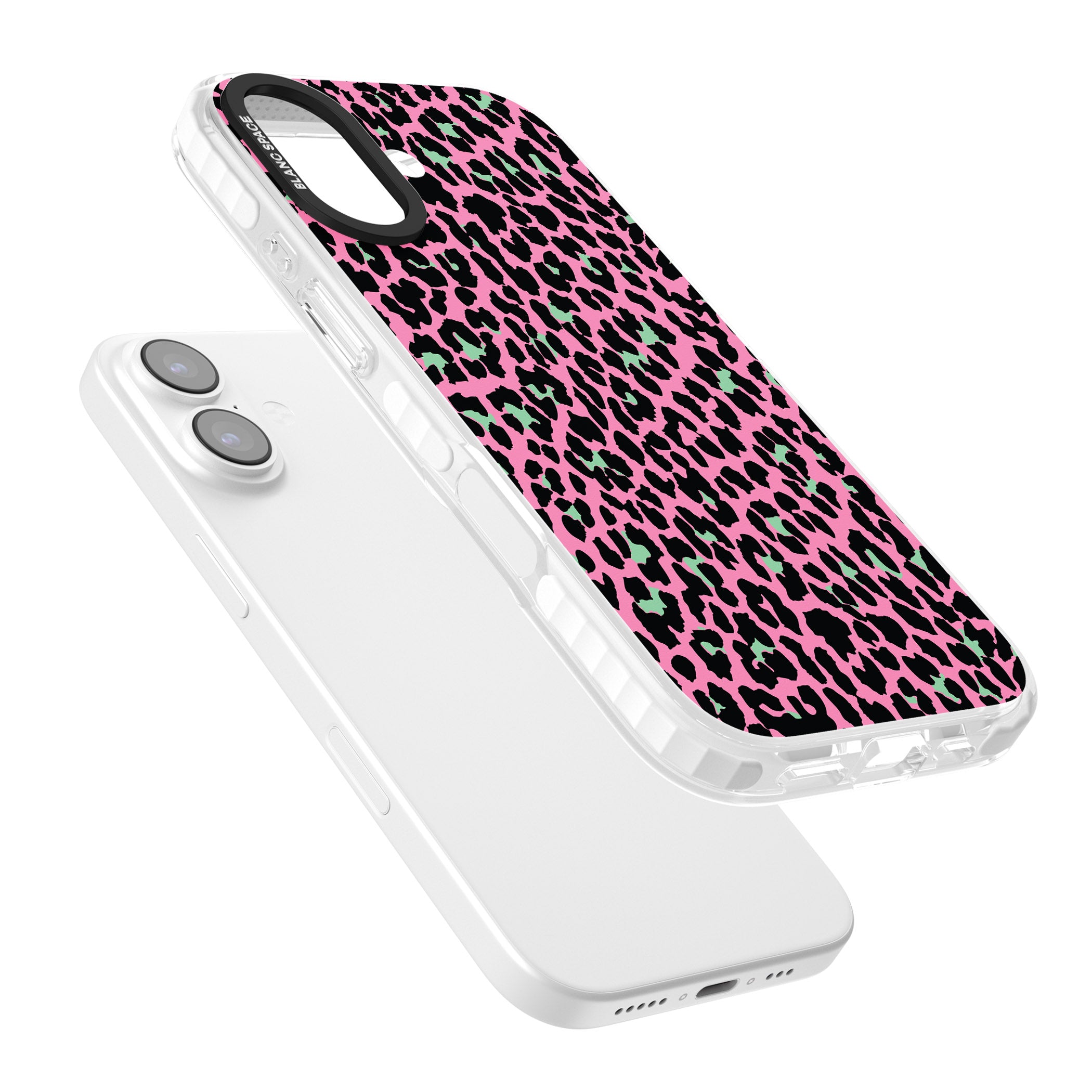 Pink & Green Leopard iPhone 17 Impact Pro Clear Phone Case Colours