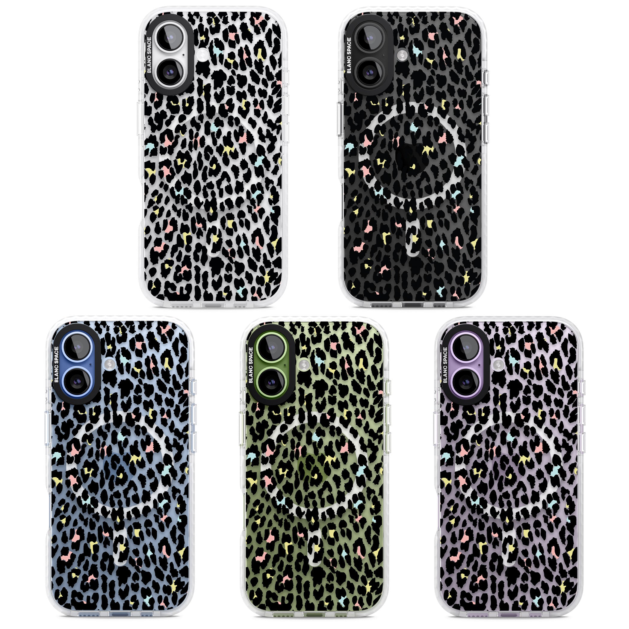 Pastel Leopard Print iPhone 17 Impact Pro Clear Phone Case APT Impact Protection