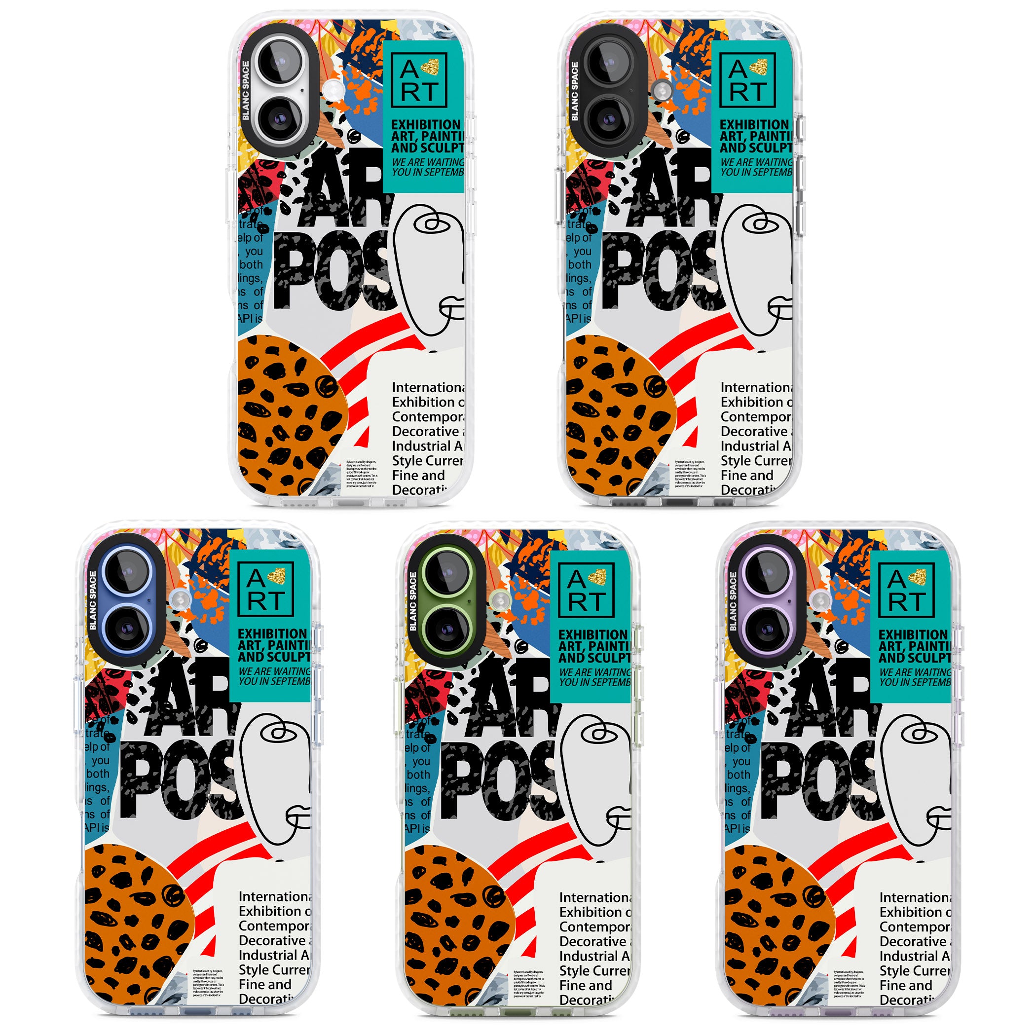 Abstract Art Poster iPhone 17 Impact Pro Clear Phone Case APT Impact Protection