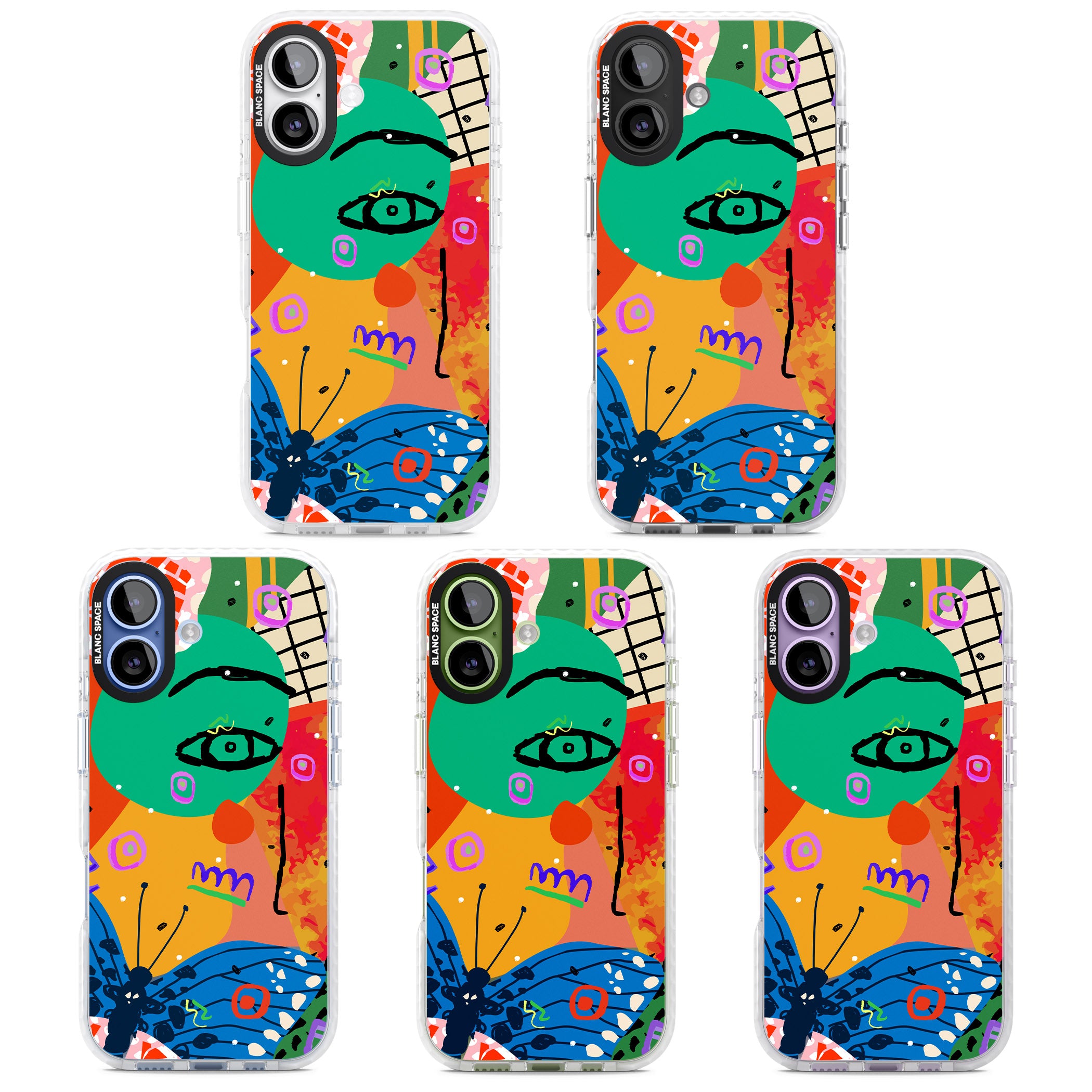 Abstract Butterfly iPhone 17 Impact Pro Clear Phone Case APT Impact Protection