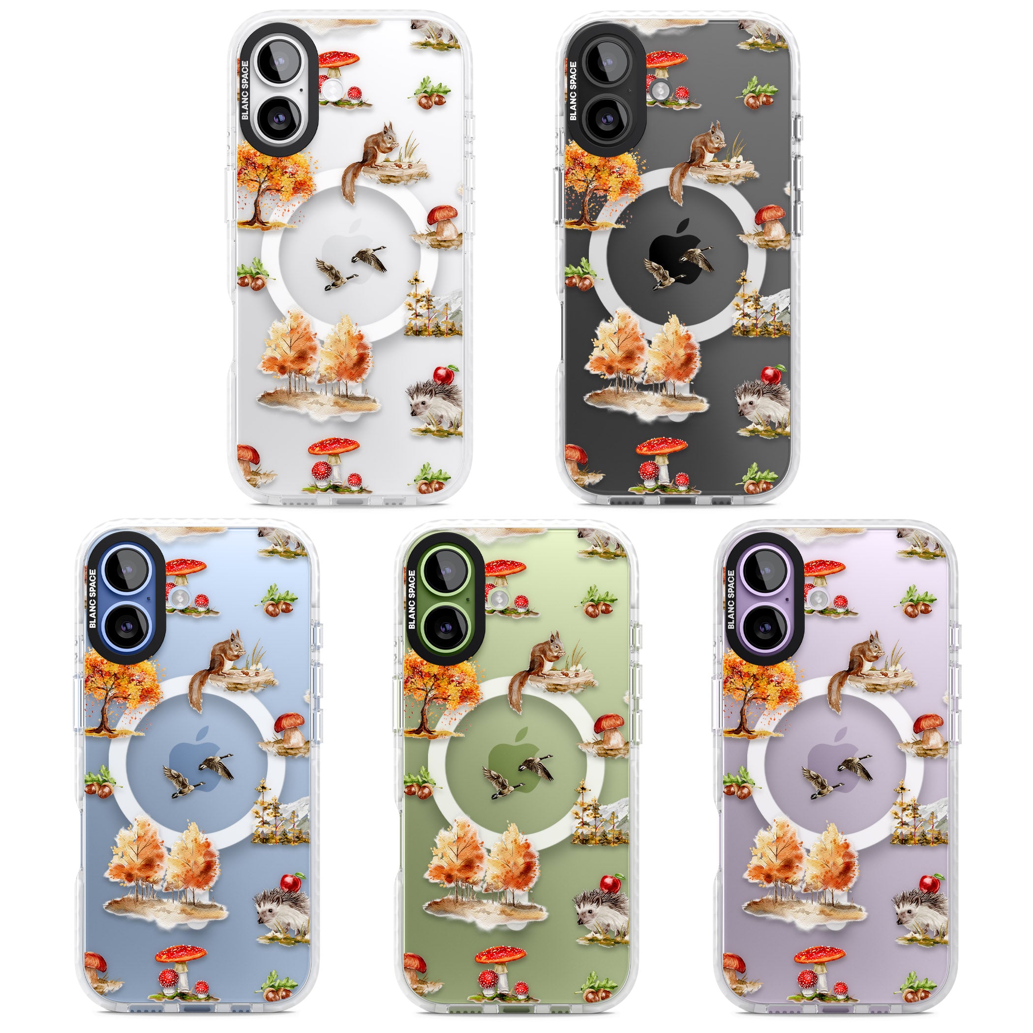 Fall Forest Friends iPhone 17 Impact Pro Clear Phone Case APT Impact Protection