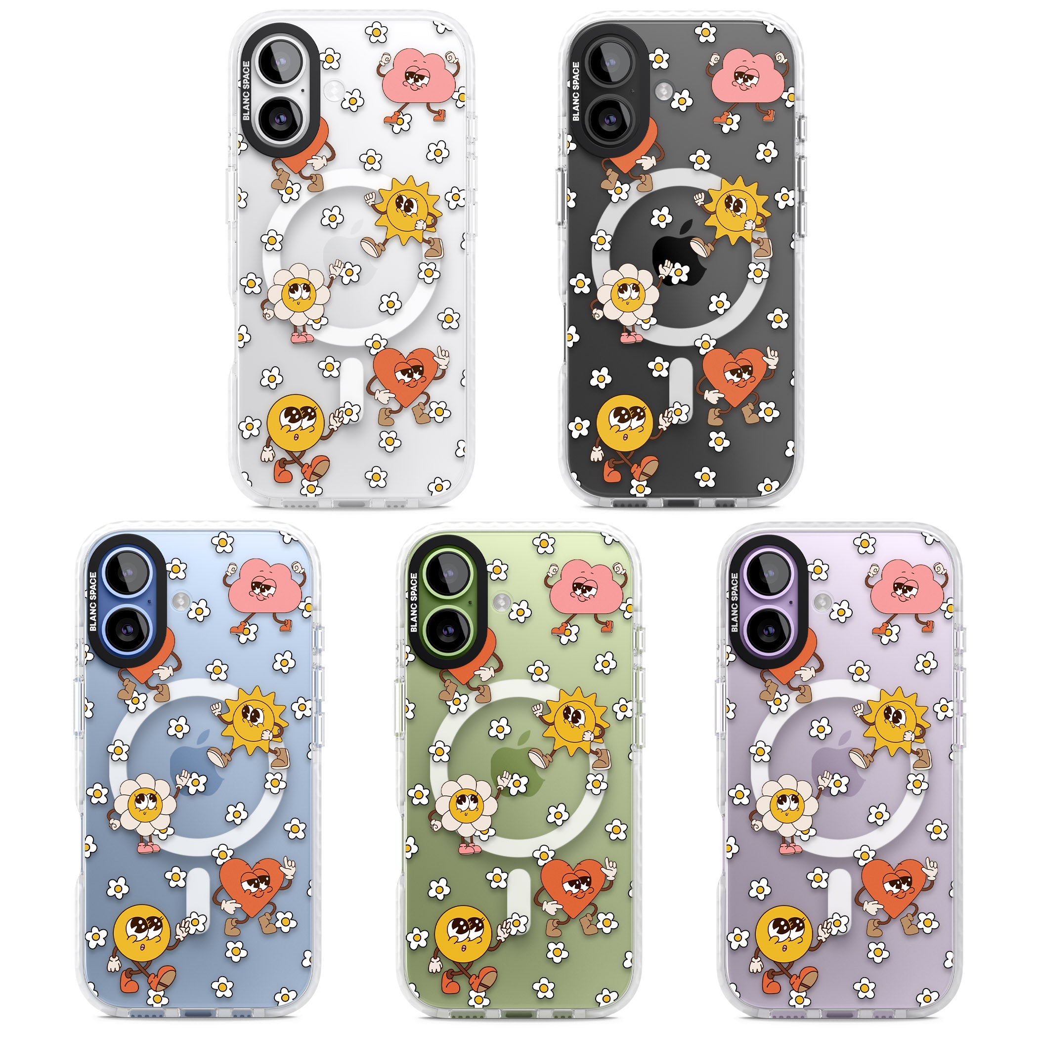 Daisies & Friends iPhone 17 Impact Pro Clear Phone Case APT Impact Protection