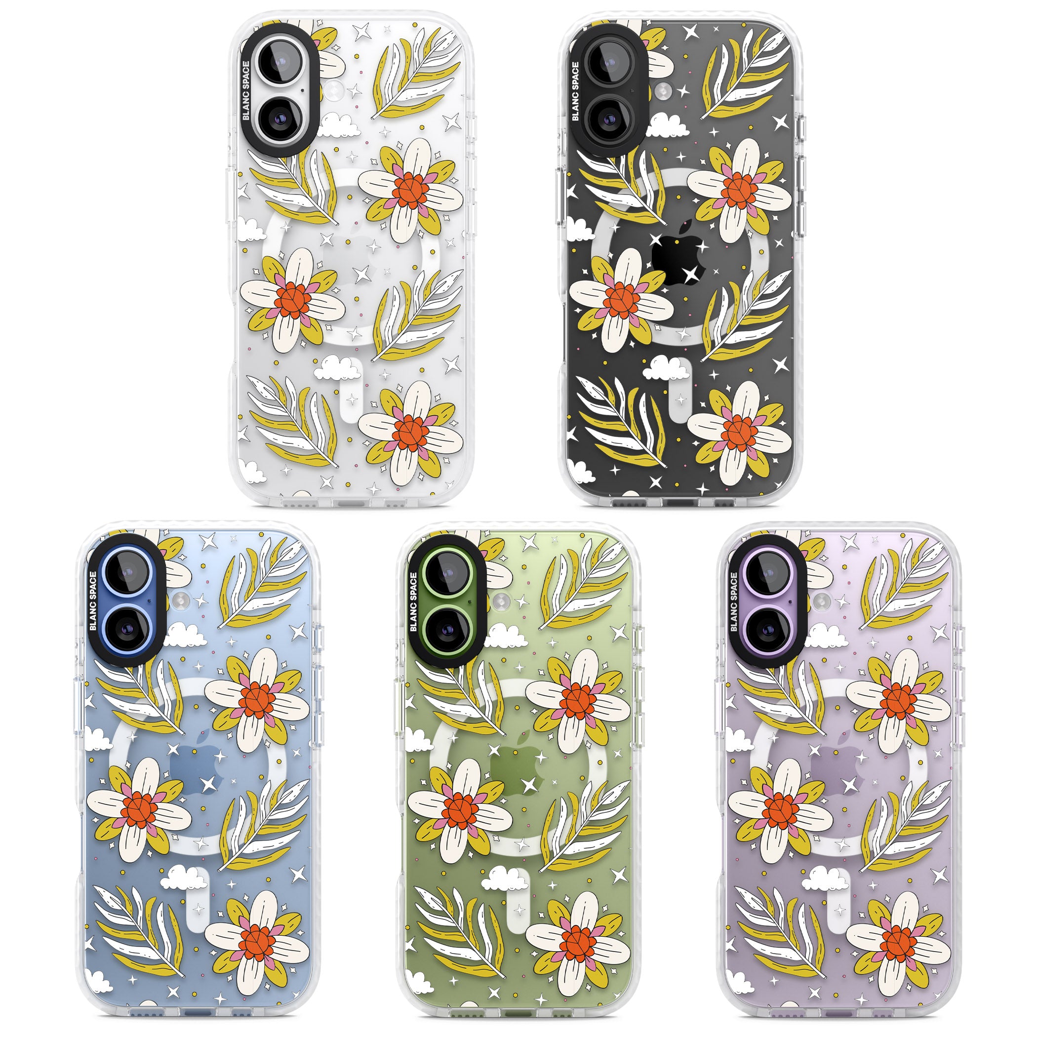 Boho Celestial Floral Dream iPhone 17 Impact Pro Clear Phone Case APT Impact Protection