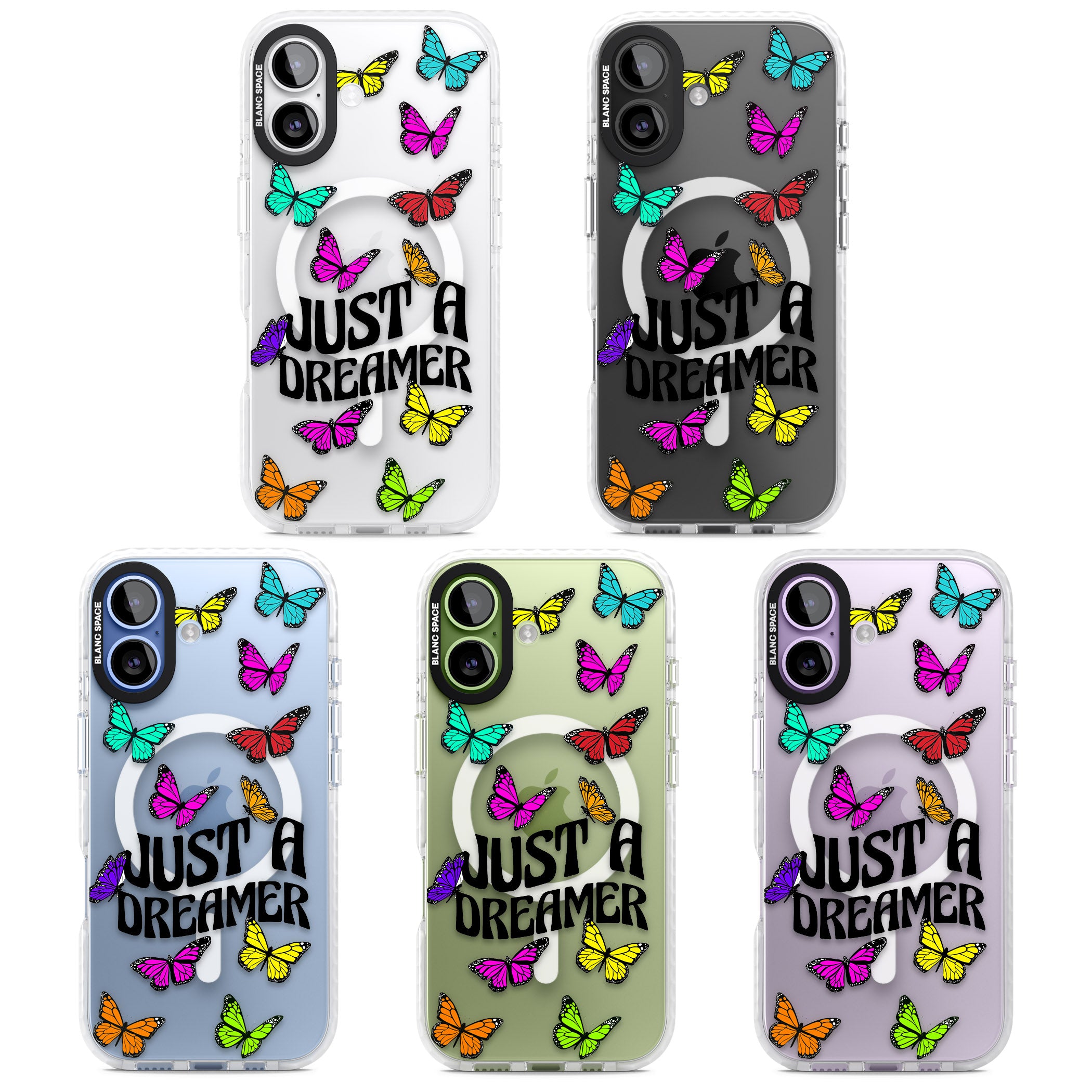 Just A Dreamer Butterfly iPhone 17 Impact Pro Clear Phone Case APT Impact Protection